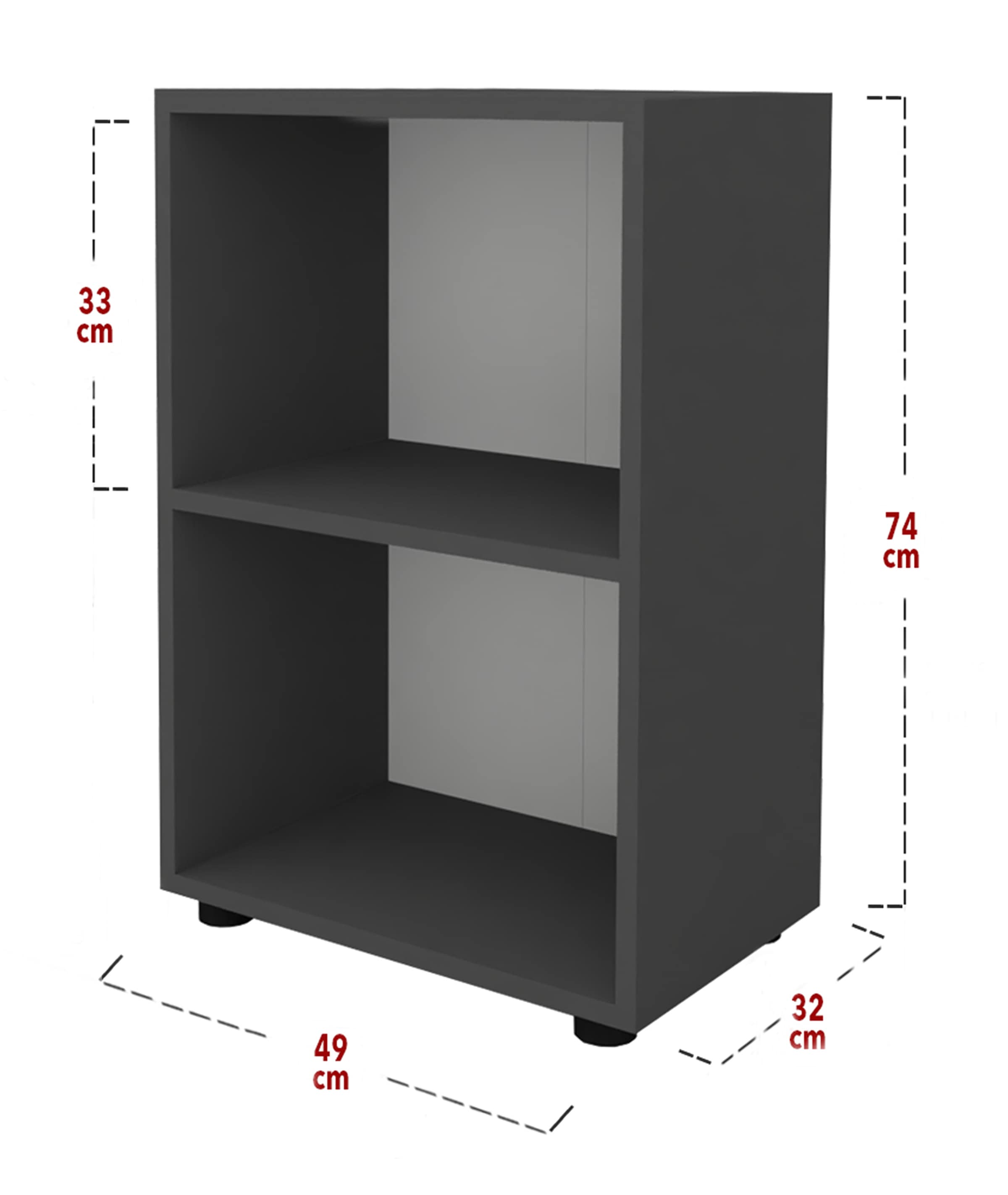 VCM Bücherregal »Holz Büro Regal Bücher Ordner Aktenregal Ulas 2f«