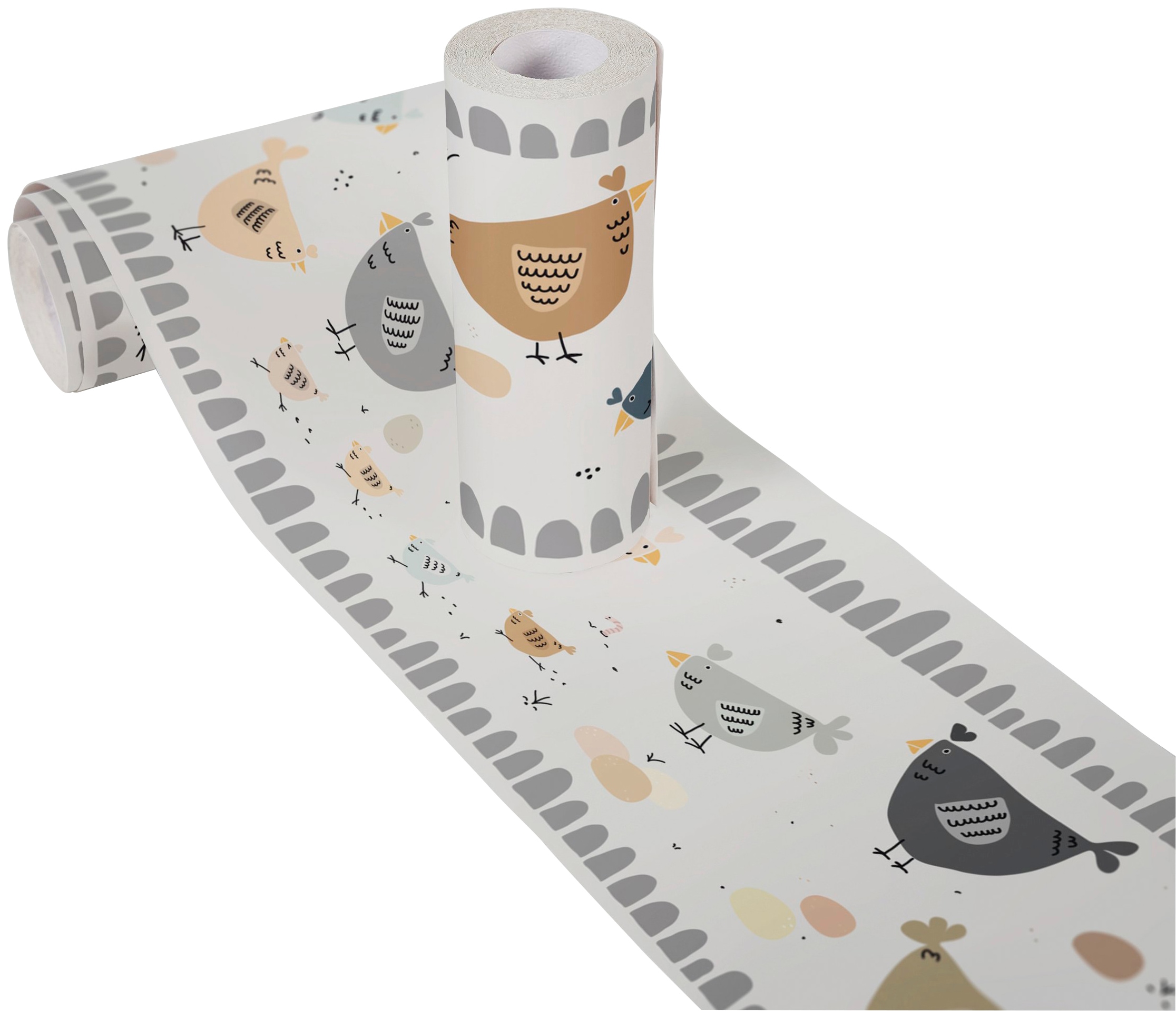 A.S. Création Bordüre »Chicken Party«, Motiv-abstrakt-naturalistisch, Papier Wand Schräge Tür Borte Wohnzimmer Schlafzimmer Küche Design