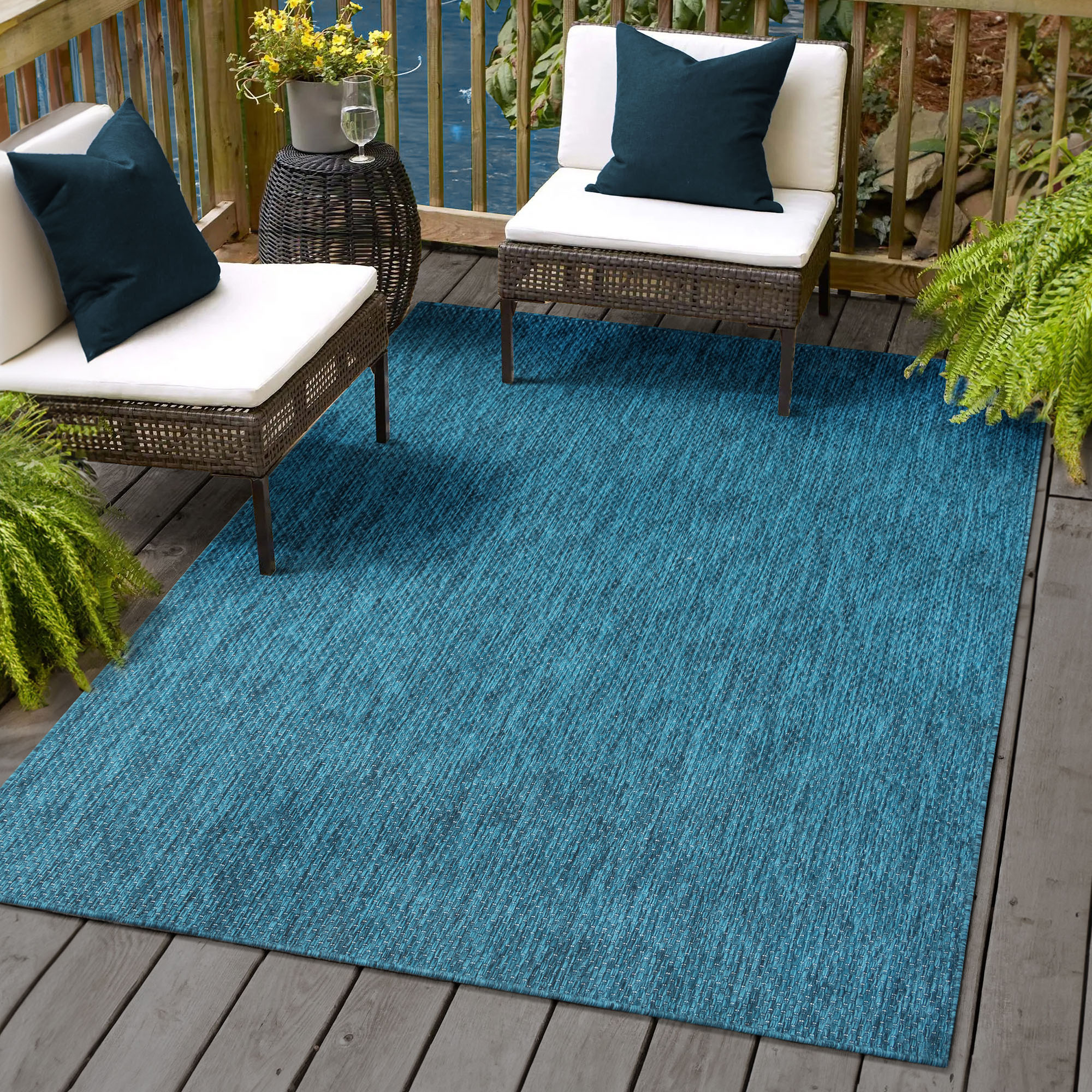 Sanat "Melissa 8000, auch in Rund erhältlich" rechteckig 10 mm Höhe Kurzflor, In -und Outdoor geeignet, Außenbereich, Wohnzimmer