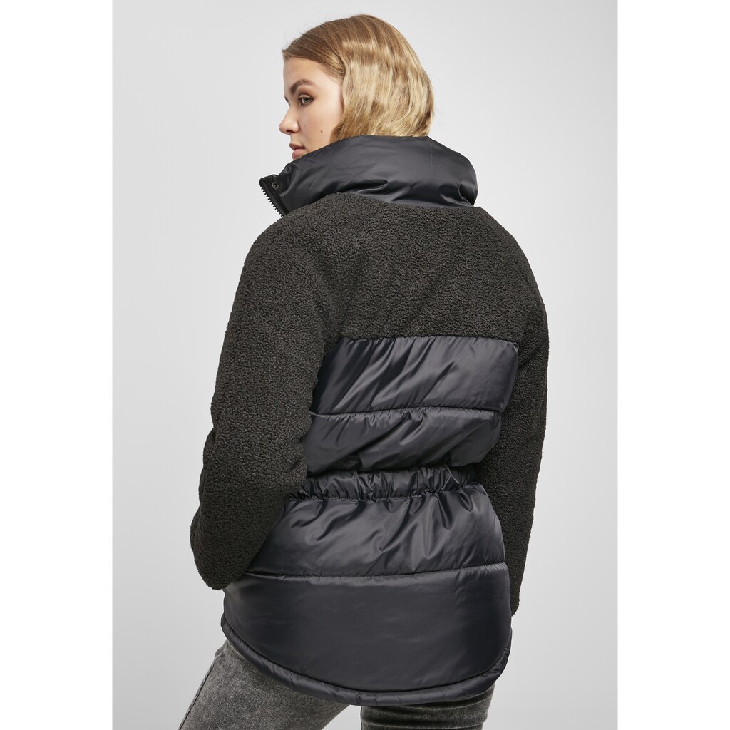 URBAN CLASSICS Winterjacke »Damen Ladies Sherpa Mix Puffer Jacket«, (1 St.), ohne Kapuze