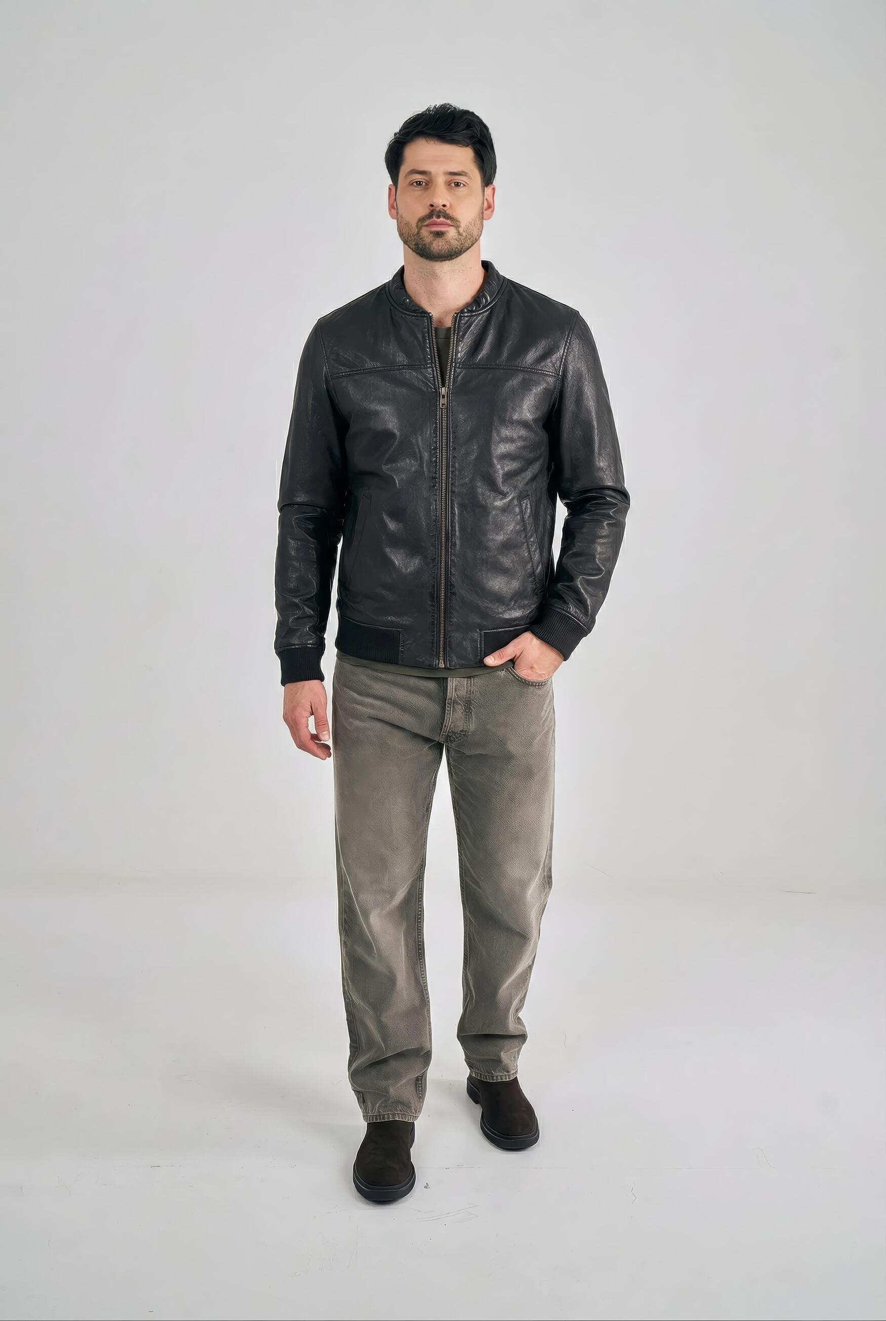 Freaky Nation Lederjacke »Clark-FN«