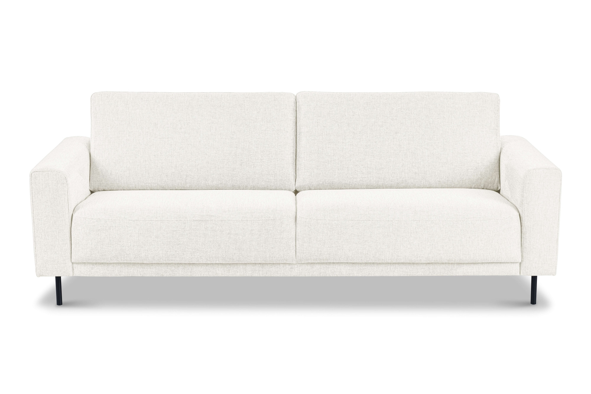 Home affaire Schlafsofa »Sveeva, 3 Sitzer, Liegefläche 135x190 cm, schwarze Metallfüße« langlebiger Webstoff, mit Wellenunterfederung, viele Farben