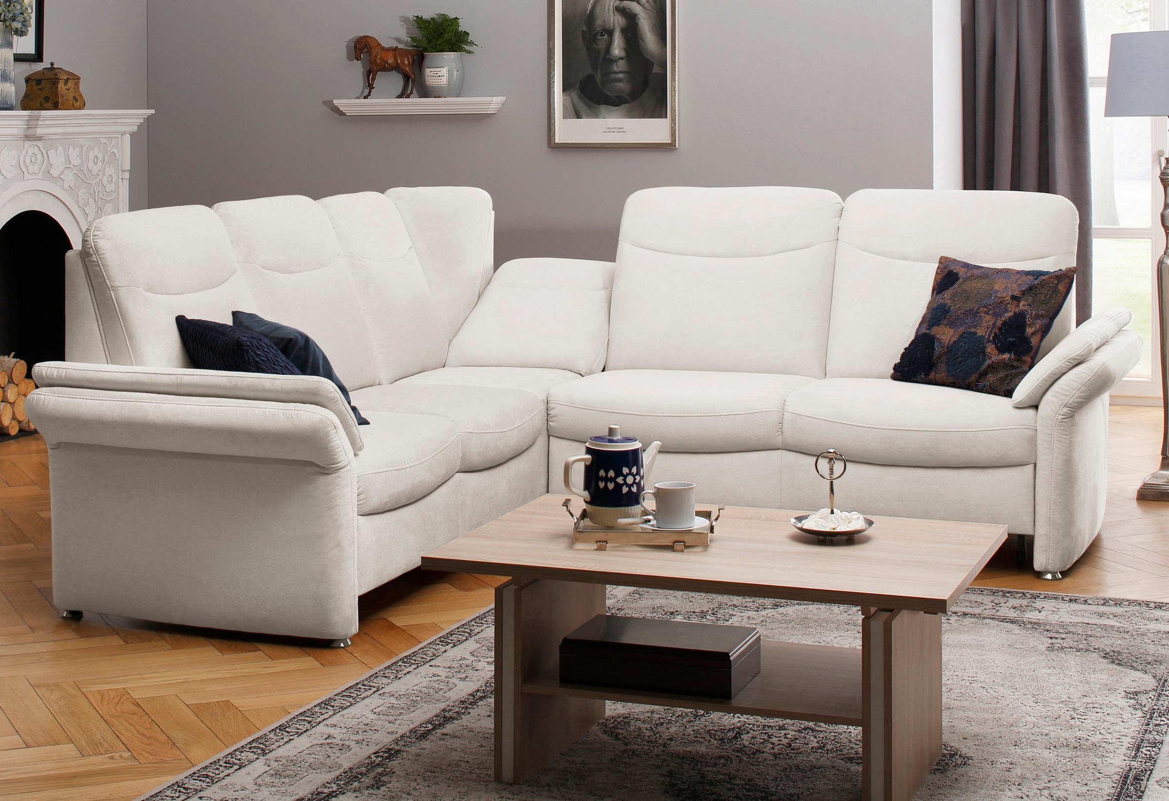 Home affaire Ecksofa »Tahoma L-Form«, mit Armlehnfunktion, wahlweise Bettfunktion, Schublade, Relaxfunktion