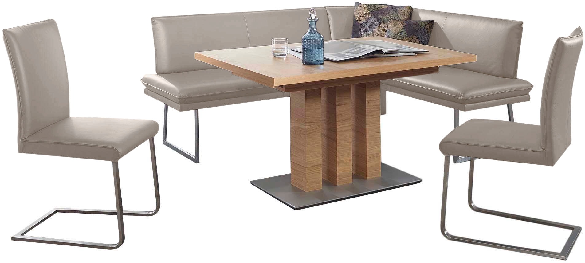 K+W Komfort & Wohnen Essgruppe "Santos III" 4 Stk. tlg. gepolsterte Eckbank günstig online kaufen