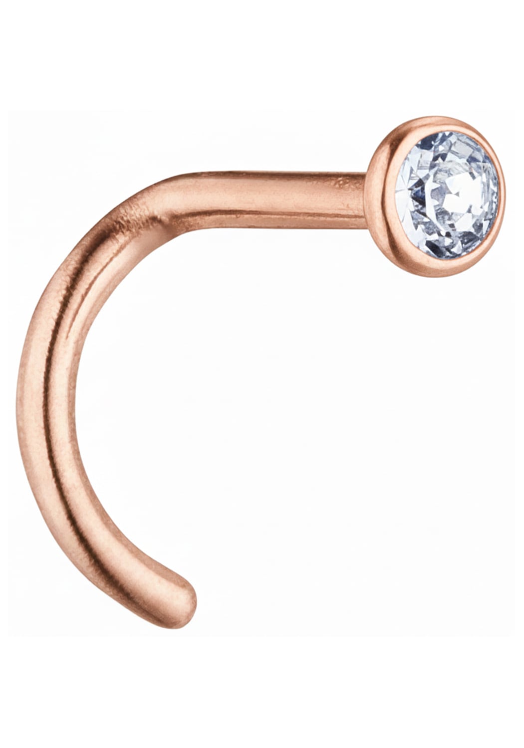 Nasenpiercing JOBO, rosa (roségoldfarben), Piercings, Damen, Edelstahl, Edelstahl roségoldfarben mit Zirkonia