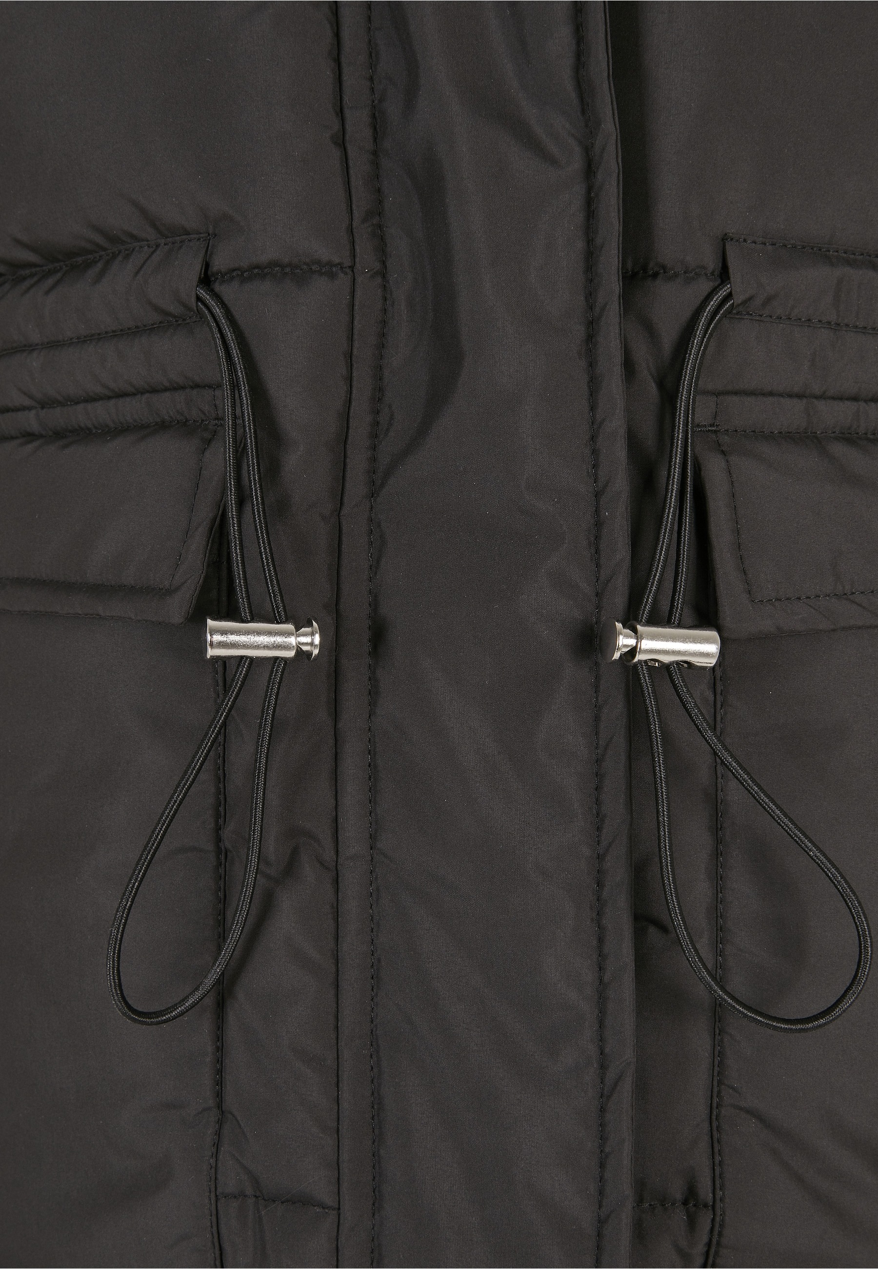 URBAN CLASSICS Winterjacke »Urban Classics Damen Ladies Waisted Puffer Jacket« 1 Stk. tlg. mit Kapuze