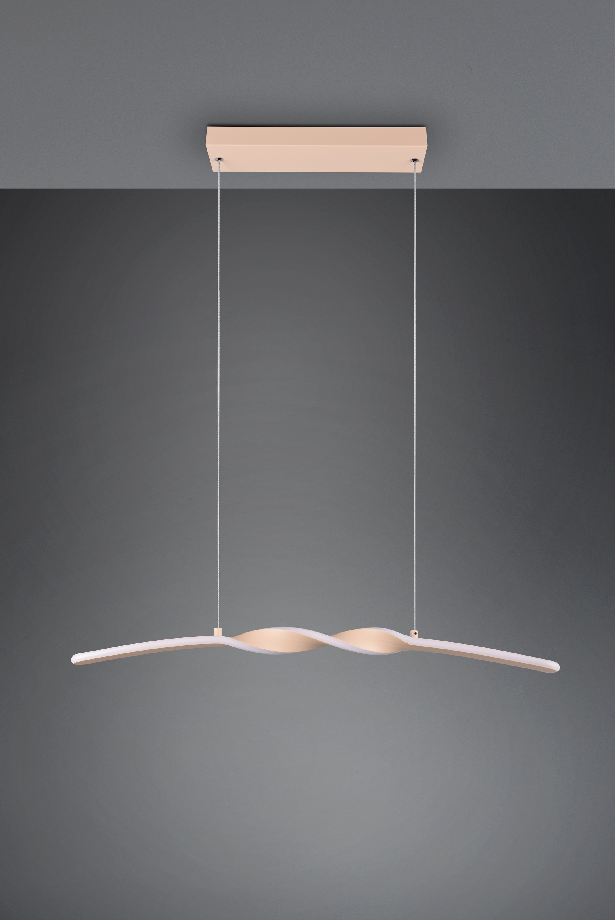REALITY Leuchten LED Pendelleuchte »GINKO, Hängeleuchte LED 18W 1980 Lumen 3000K warmweiß«, 1 flammig, Leuchtmittel LED-Board | LED fest integriert, Hängelampe Esszimmer, höhenverstellbar bis max 150cm, Breite 79 cm