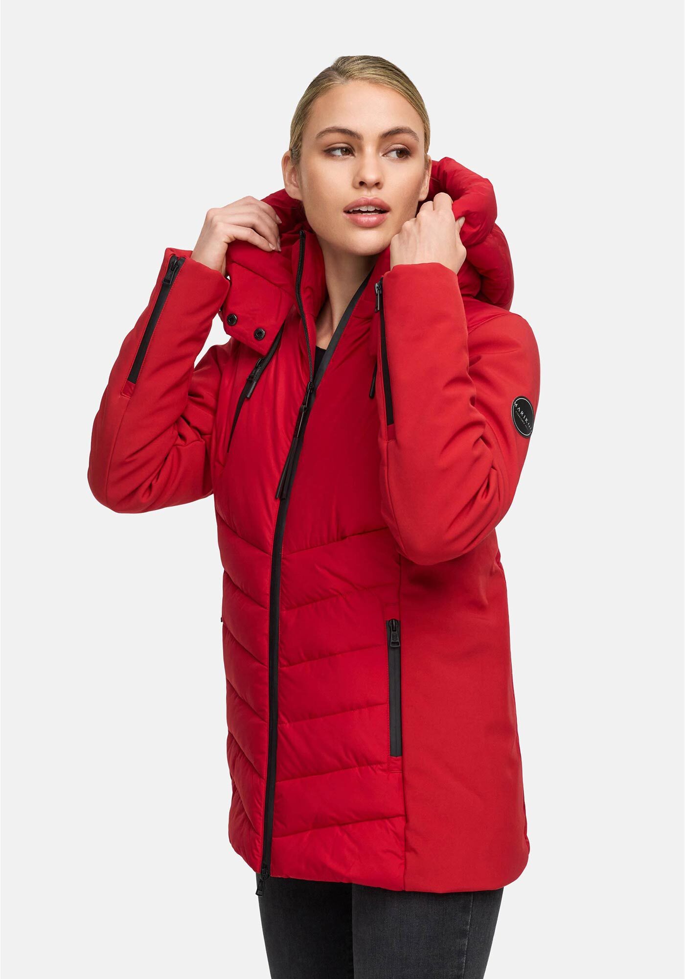 Thumbnail - Marikoo Winterjacke "Tivaa" mit abnehmbarer Kapuze und figurbetonter Passform