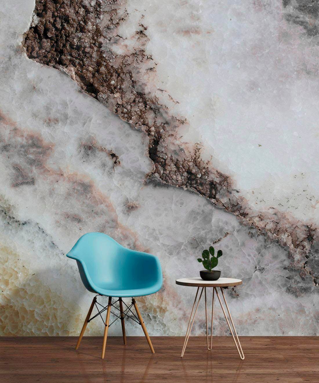 living walls Fototapete "Rosenquarz Vlies" glatt Tapete Marmoroptik Stein F günstig online kaufen