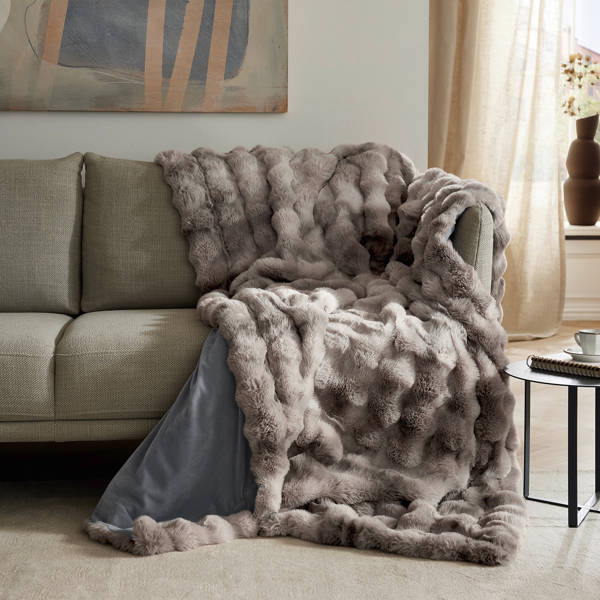 bugatti Wohndecke »Bubble Felldecke bugatti«, in luxuriöser Felloptik
