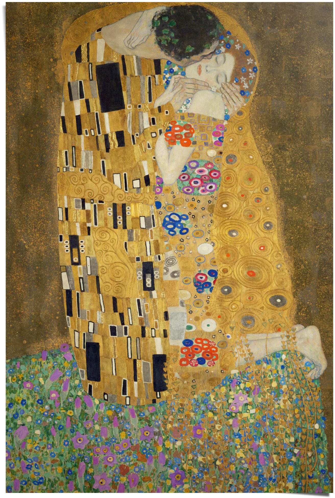 Poster »Poster Der Kuss Gustav Klimt«, Kunst, (1 St.)