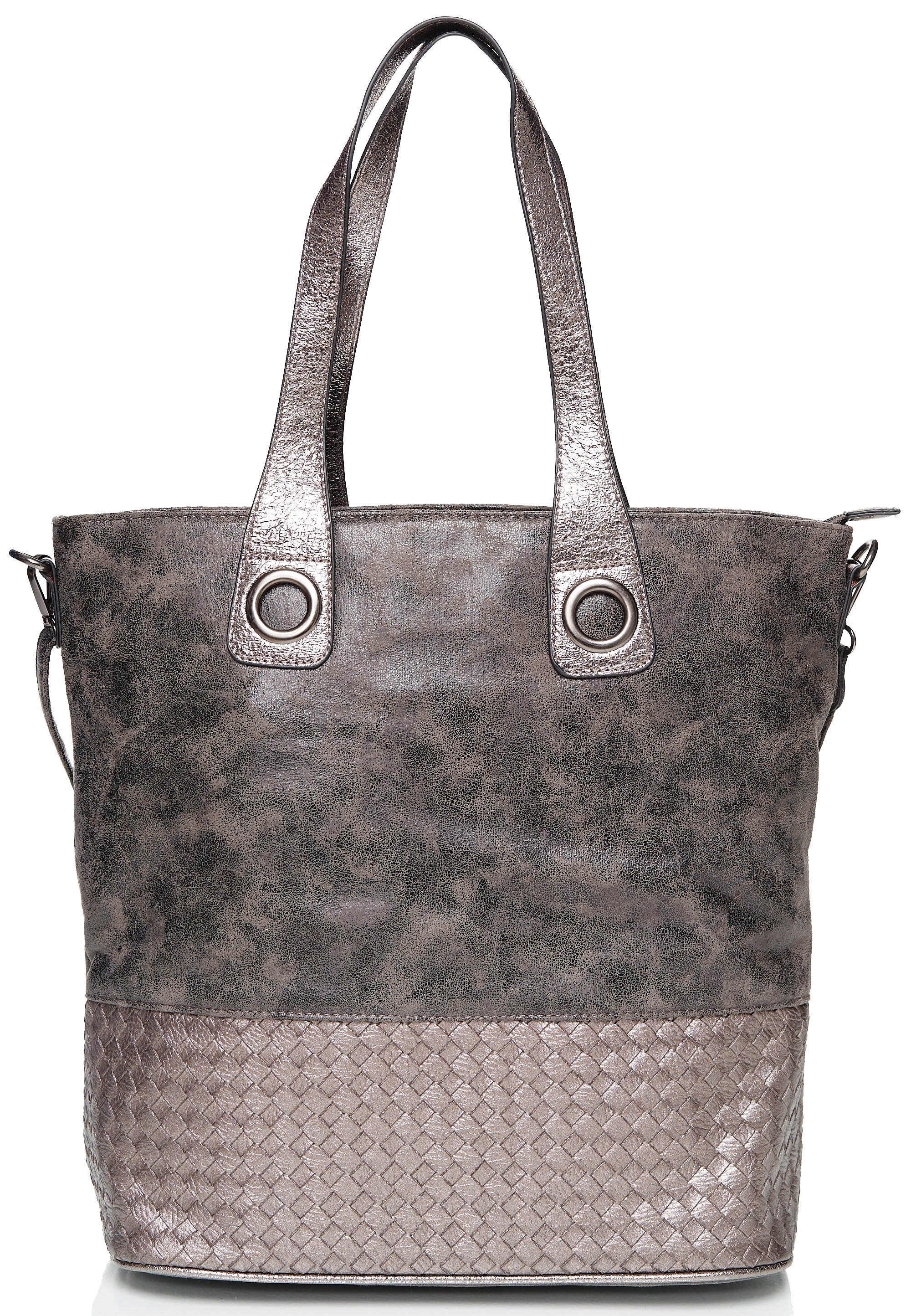 Emma & Kelly Henkeltasche, in stylischer Metallic-Optik kaufen