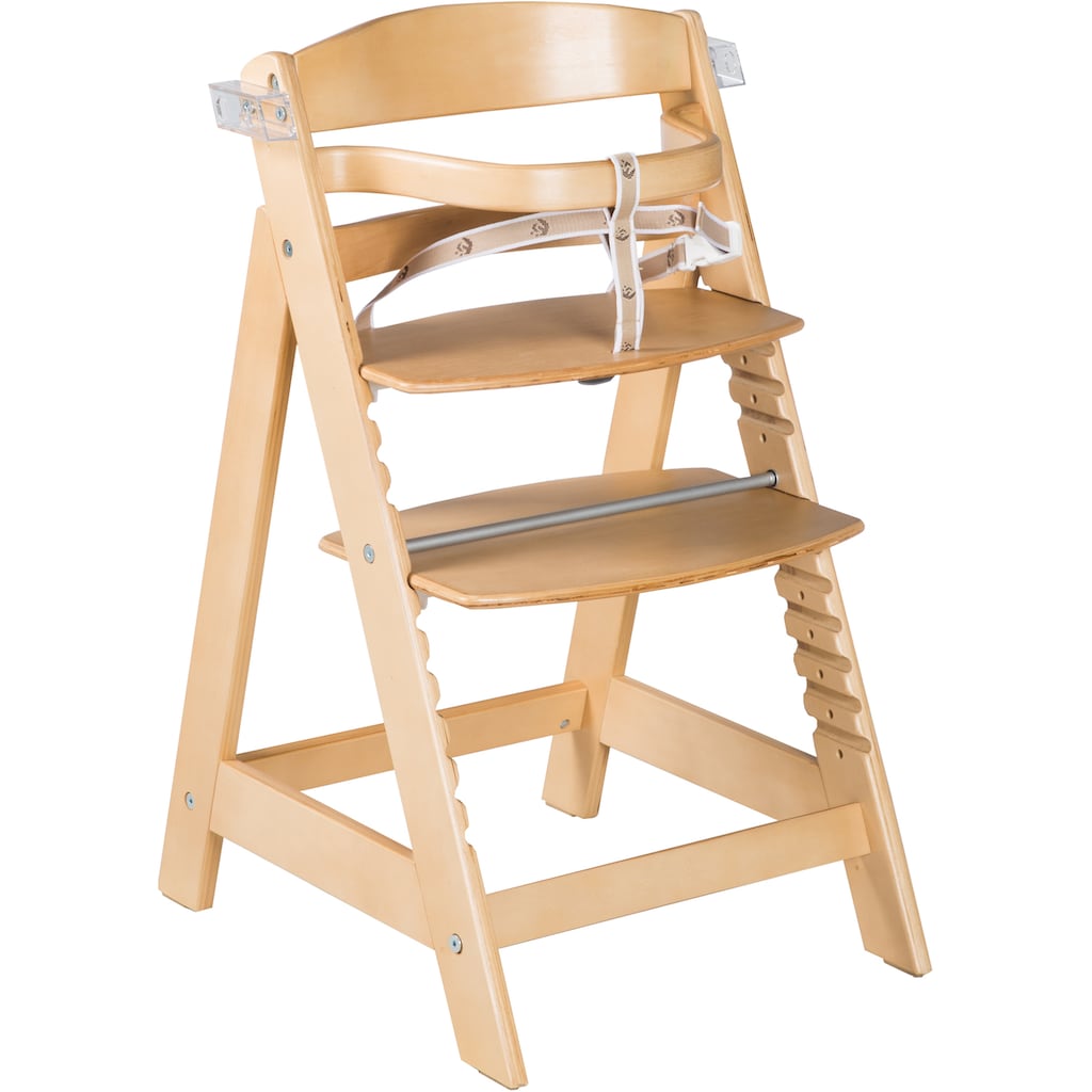 roba® Hochstuhl »Treppenhochstuhl Sit Up Click & Fun, natur«, aus Holz