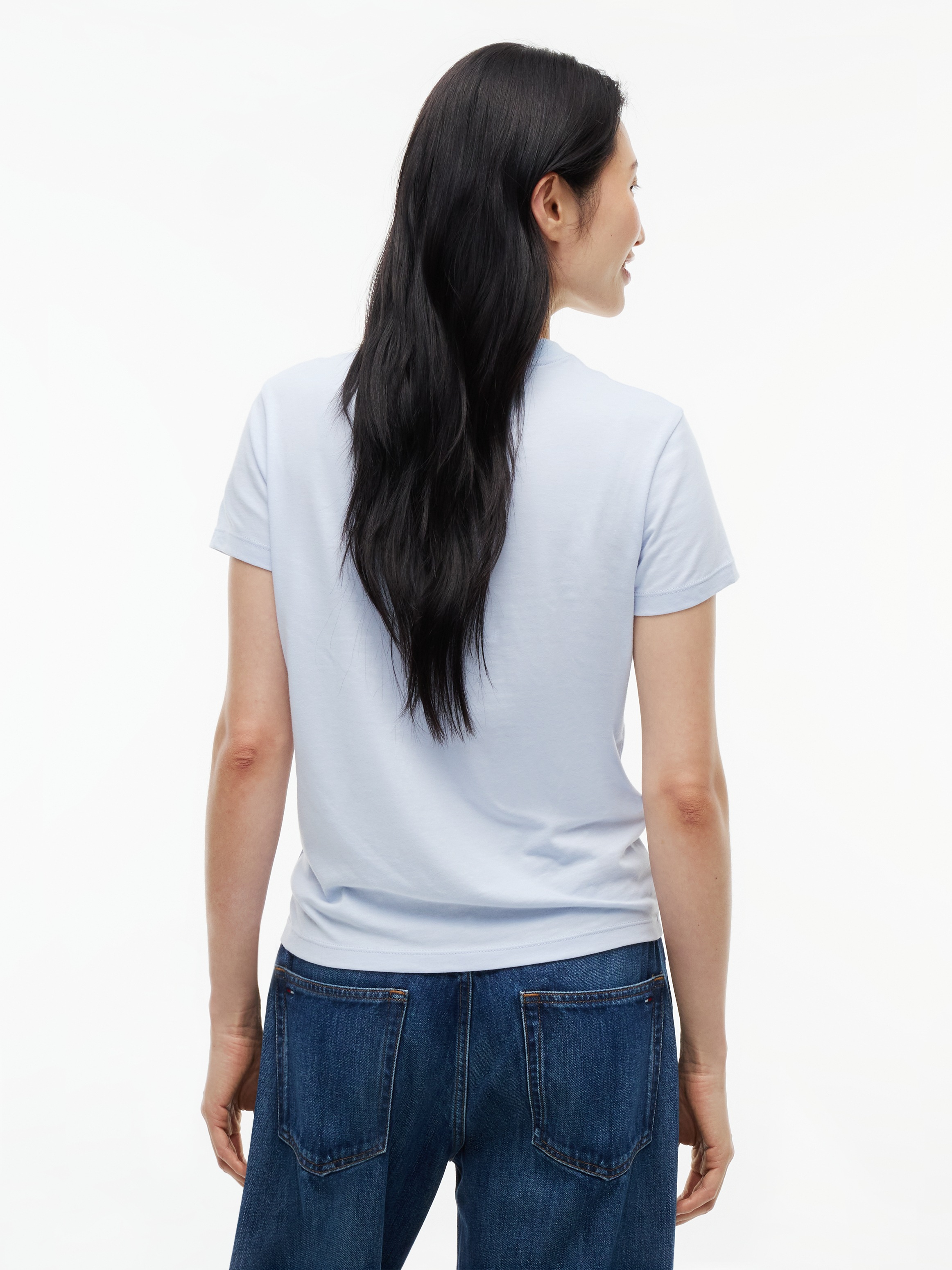 Tommy Jeans Rundhalsshirt »TJW REG CLASSIC LOGO SS TEE« Baumwollmischung