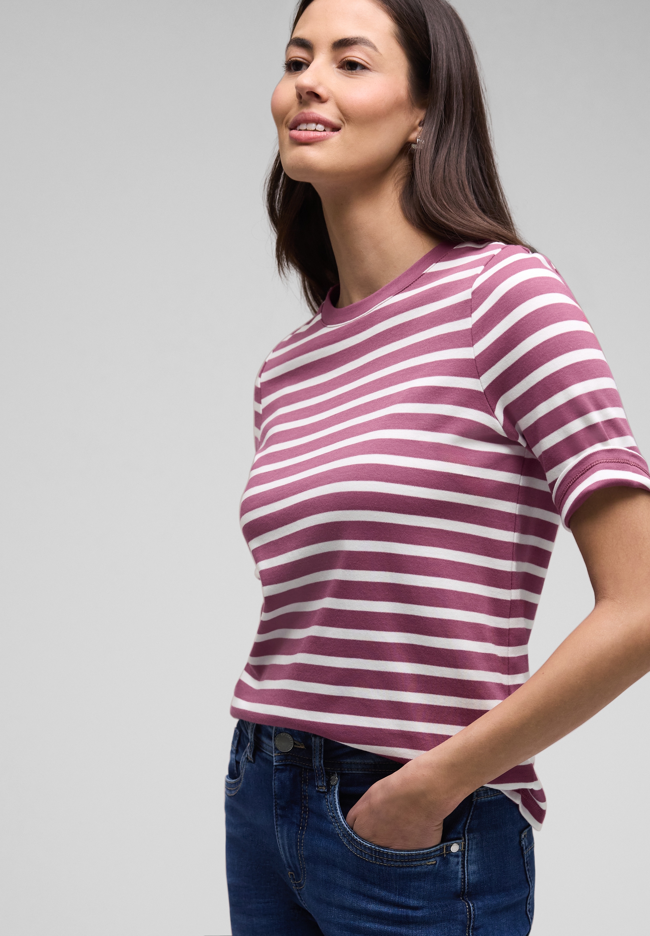 STREET ONE T-Shirt aus reiner Baumwolle günstig online kaufen