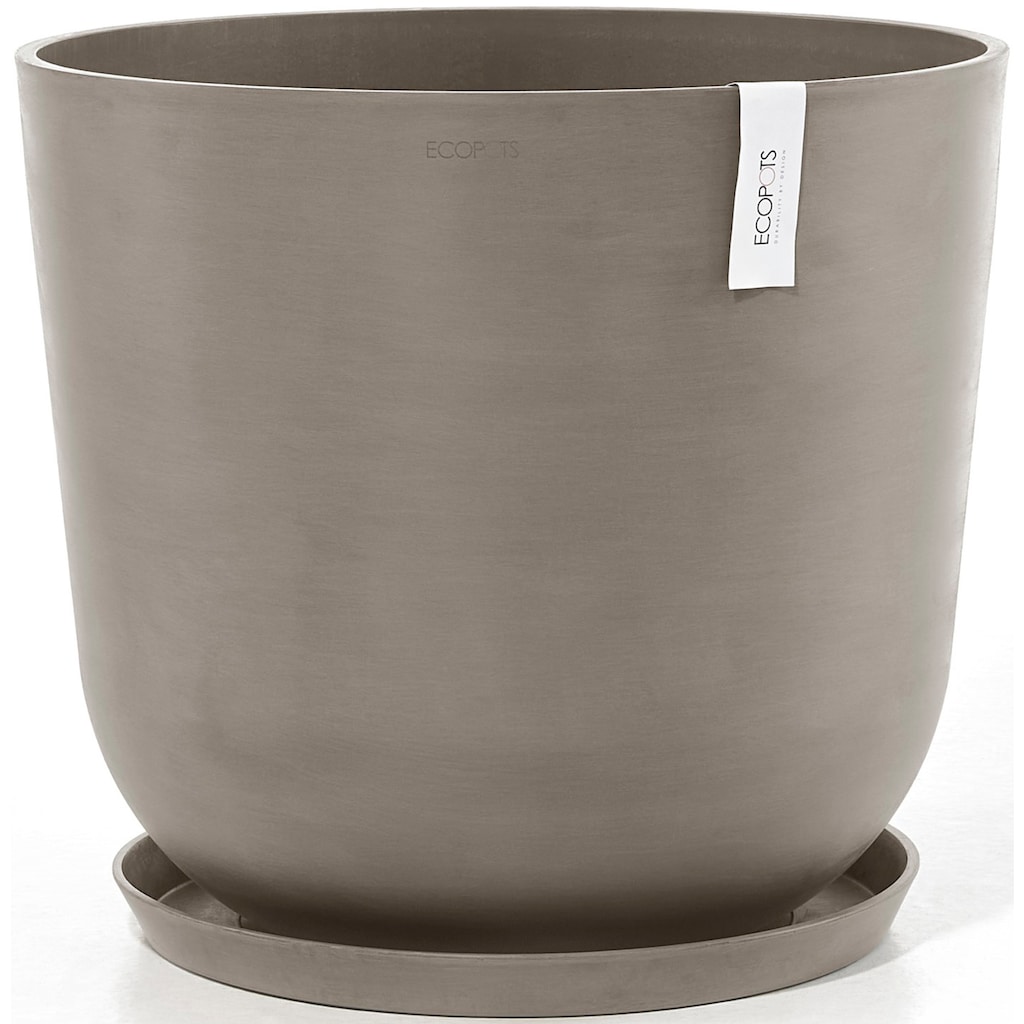 ECOPOTS Blumentopf »Oslo 55 + Wassersystem Taupe«