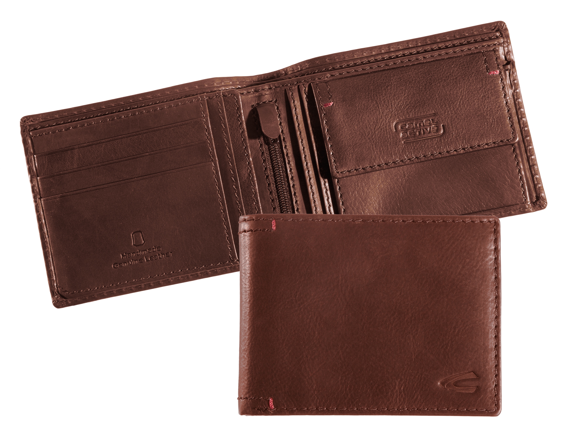 camel active Geldbörse »Salamanca« Portemonnaie, Geldbeutel mit kontrastreichem Handstich-Detail