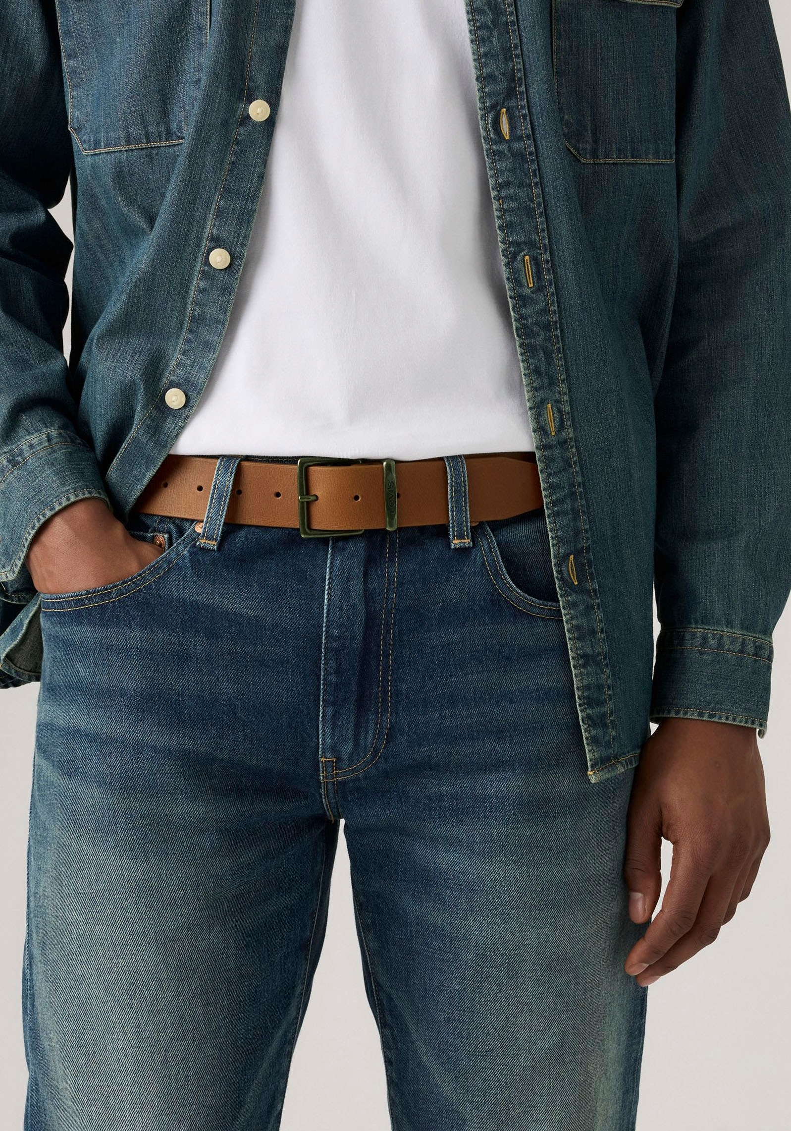 Levis Ledergürtel "FLAT KEEPER BELT", mit Metallschnalle günstig online kaufen