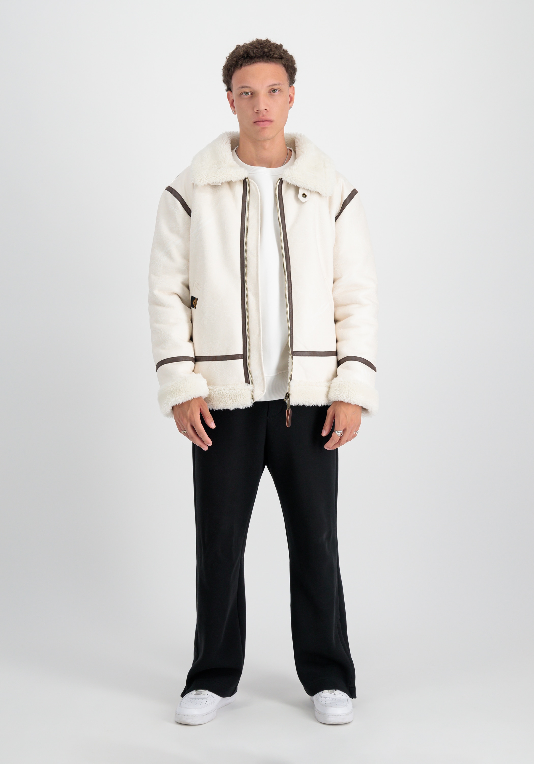 Alpha Industries Lederjacke »Alpha Industries Men - Bomber Jackets B-3 Faux Leather«