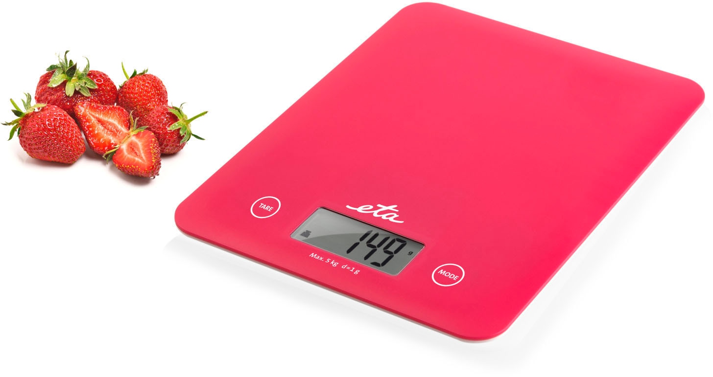 eta Küchenwaage »ETA277790020 Lori pink«, (1 tlg.), bis 5kg, Genauigkeit 1g, LCD-Display, TARE