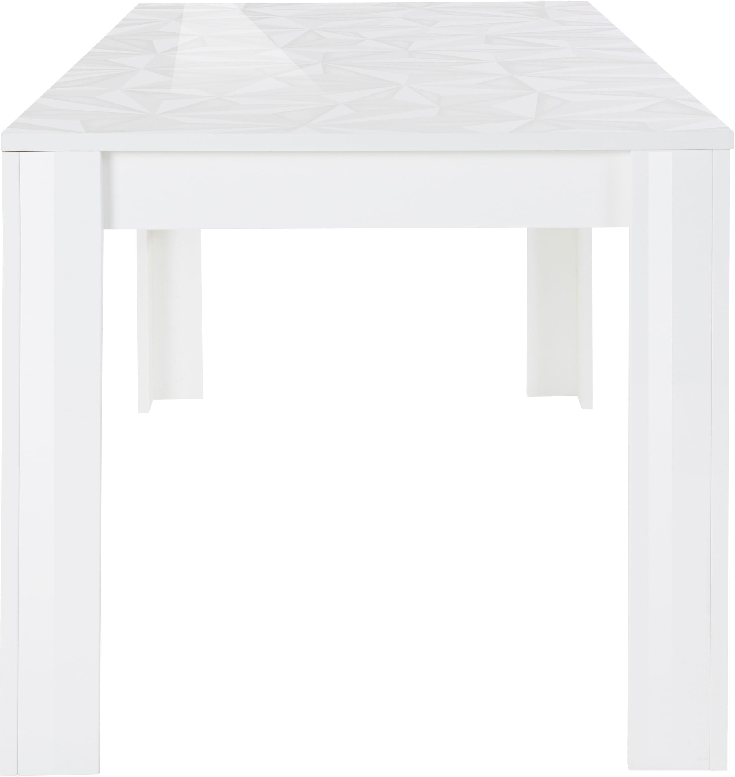 INOSIGN Esstisch »Prisma 180x90 cm, Küchentisch, Esszimmertisch, rechteckig«, Tischplatte Stärke 22 mm u. mit elegantem Siebdruck, Farbauswahl