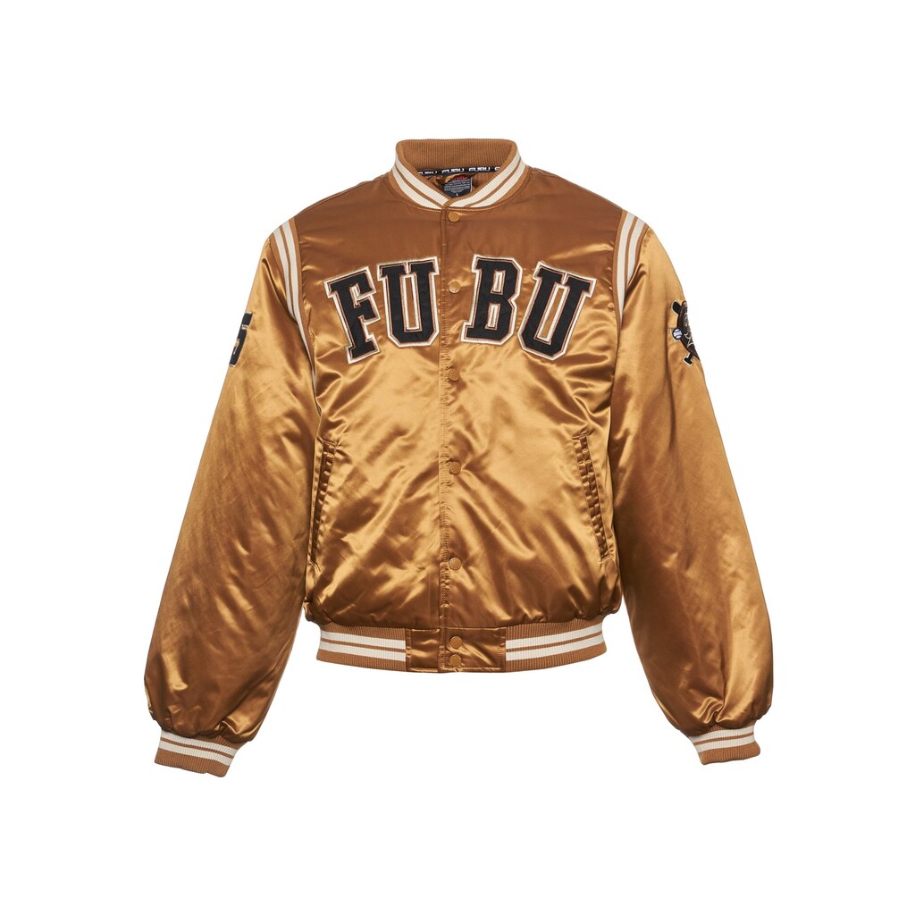 Fubu Bomberjacke »Fubu Herren FM233-001-1 FUBU College Satin Varsity Jacket«, (1 St.), ohne Kapuze