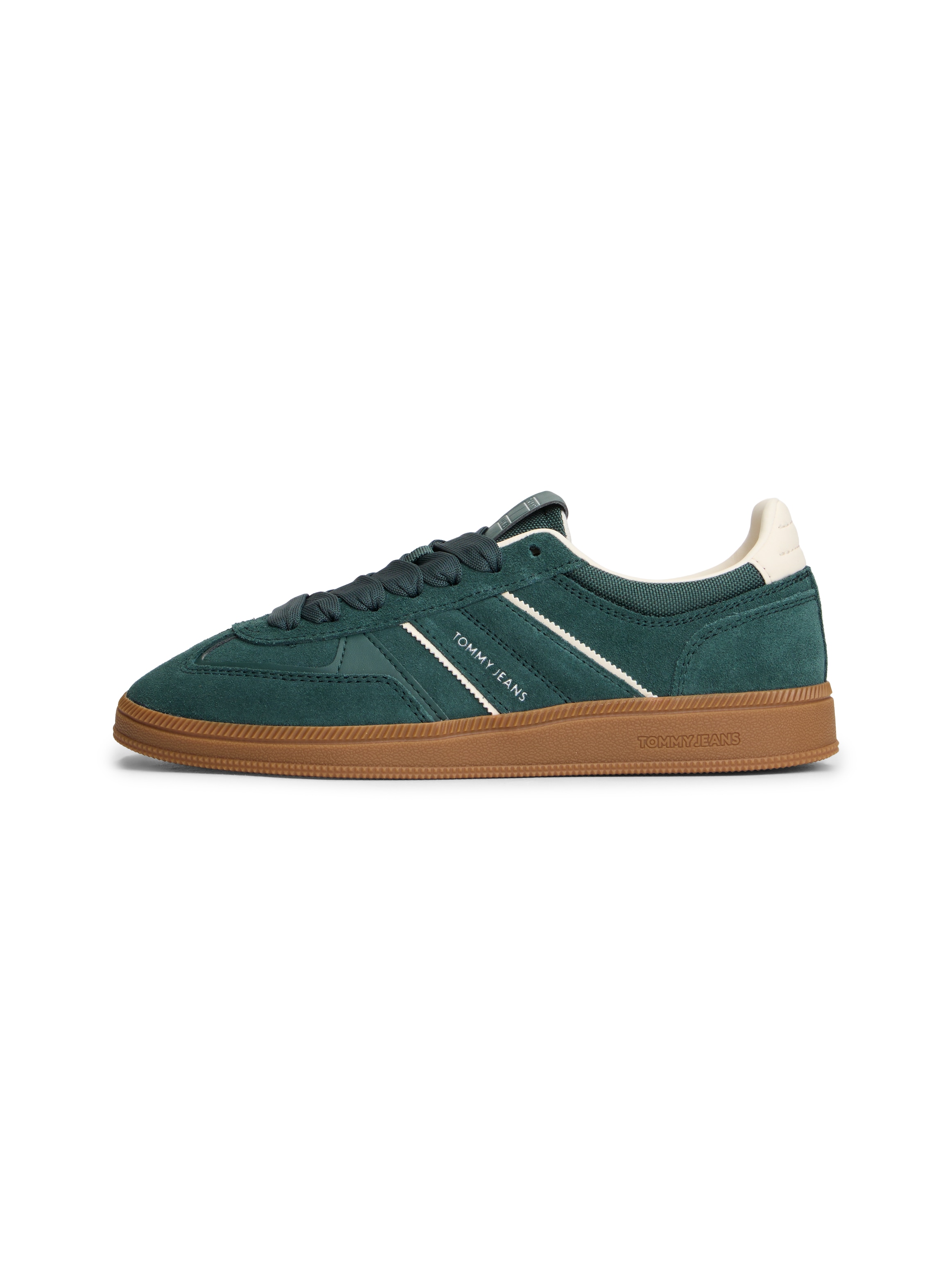 Tommy Jeans Plateausneaker »THE GREENWICH EDGE SUEDE«  , Freizeitschuh, Halbschuh, Schnürschuh mit gepolstertem Schaftrand