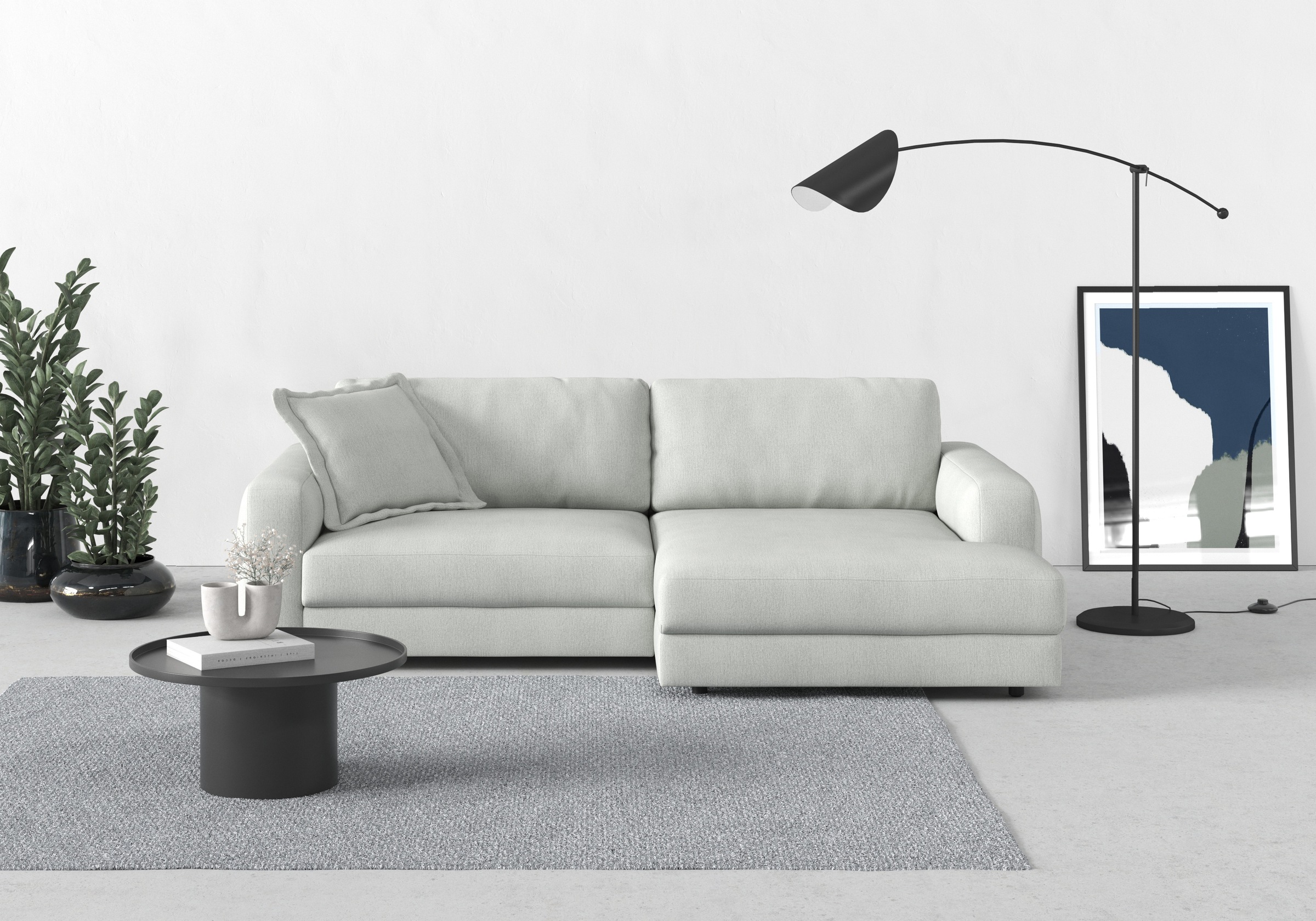 TRENDMANUFAKTUR Ecksofa »Bourbon, Designsofa mit tollem Sitzkomfort, L-Form,«, extra tiefe Sitzfläche, wahlweise mit Sitztiefenverstellung