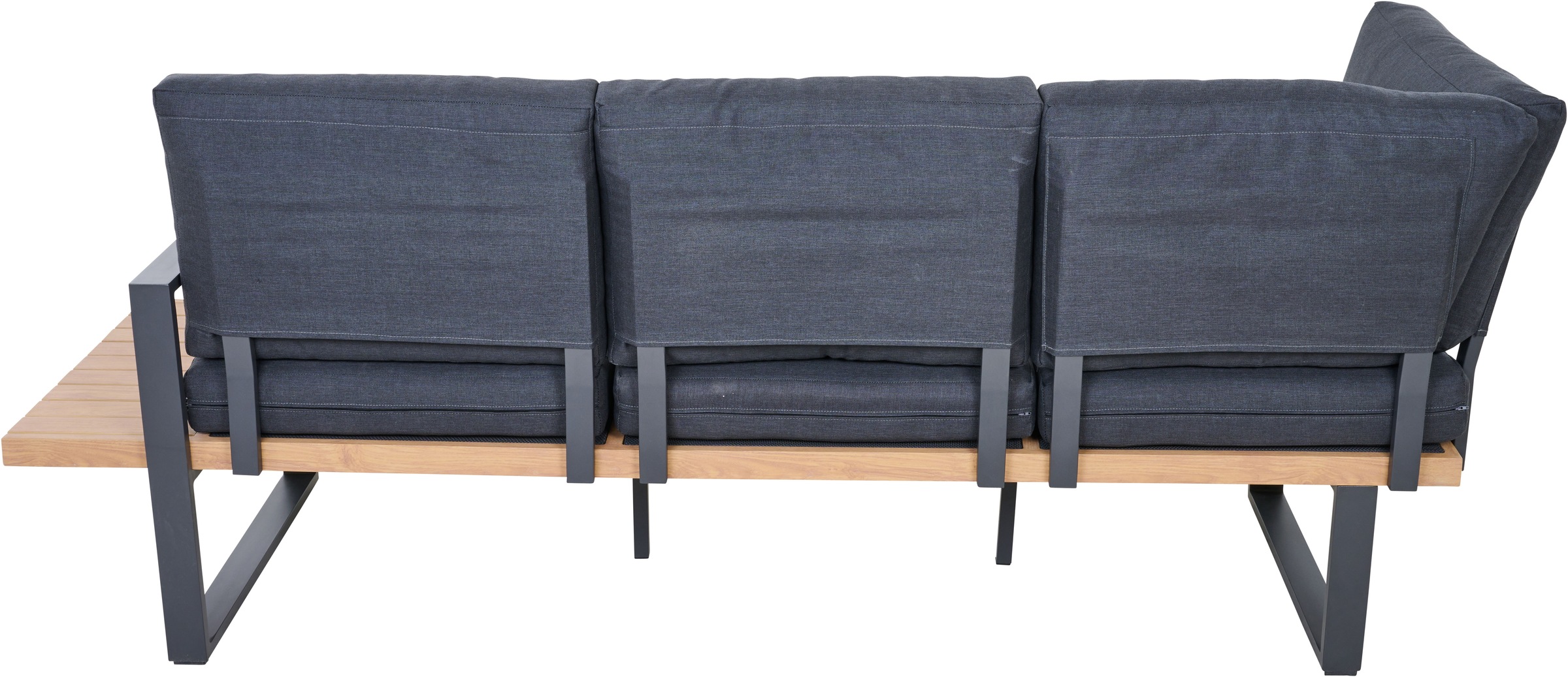 Siena Garden Gartensofa »BARI« Aluminium, teaklook, inkl. Kissen, Dining-Set 2-teilig