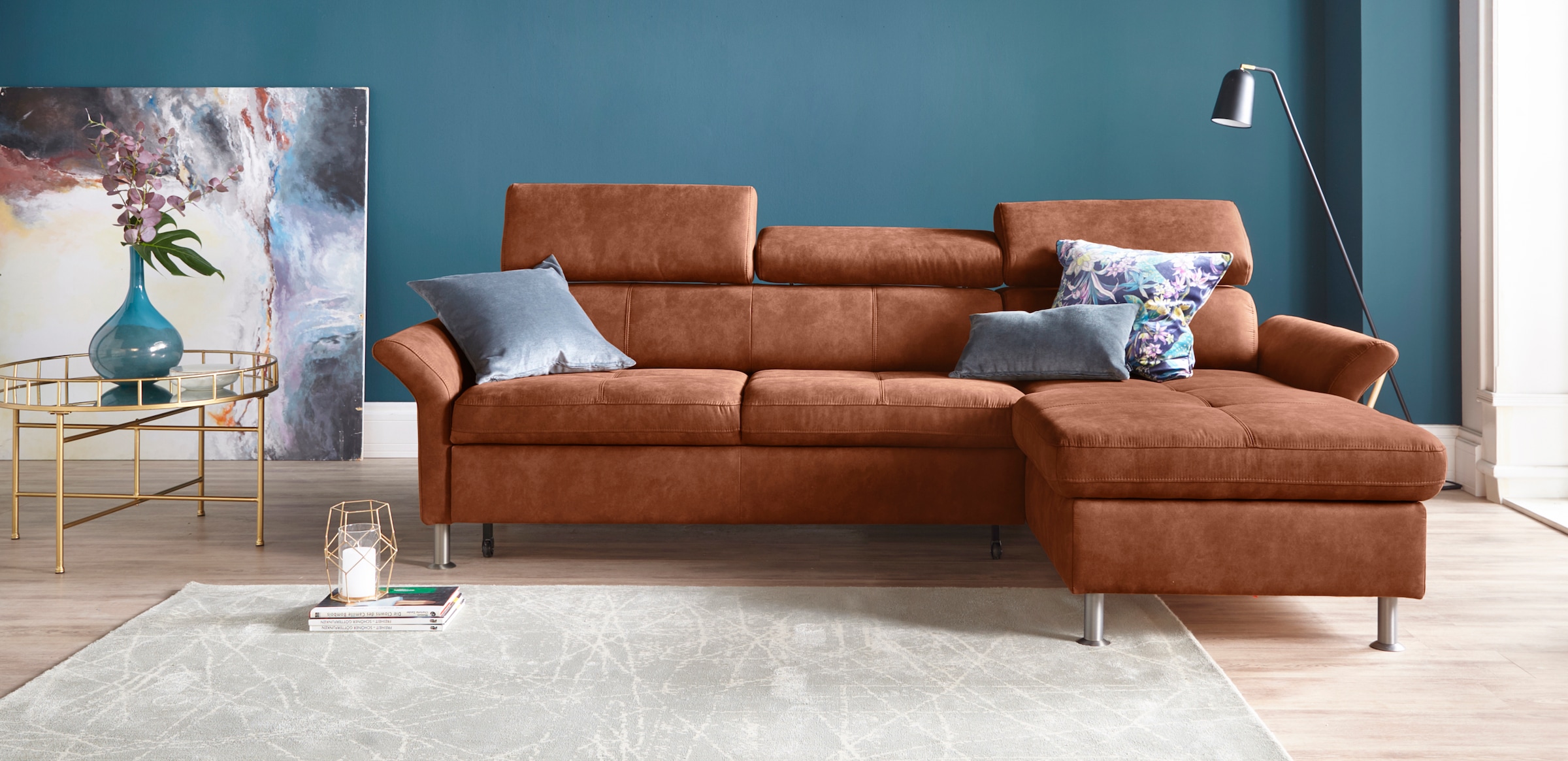 exxpo - sofa fashion Ecksofa "Maretto, bequem & komfortabel, bodenfrei, Bre günstig online kaufen