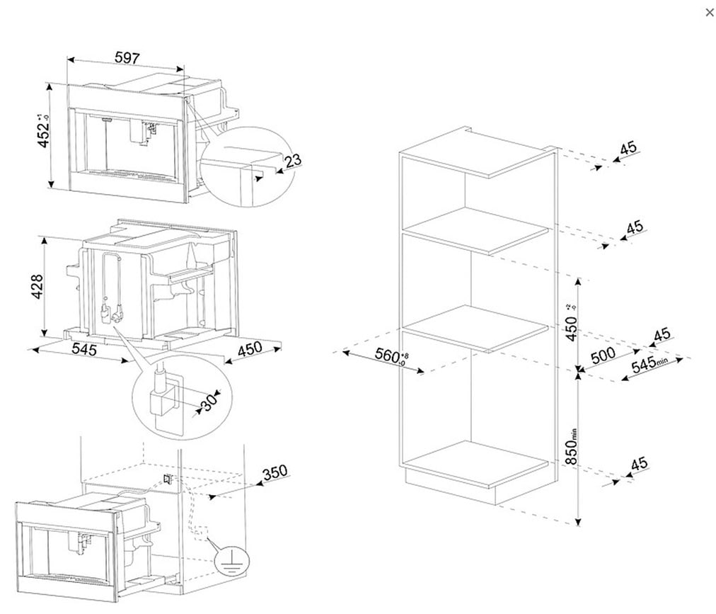 Smeg Einbau-Kaffeevollautomat »CMS4303X«