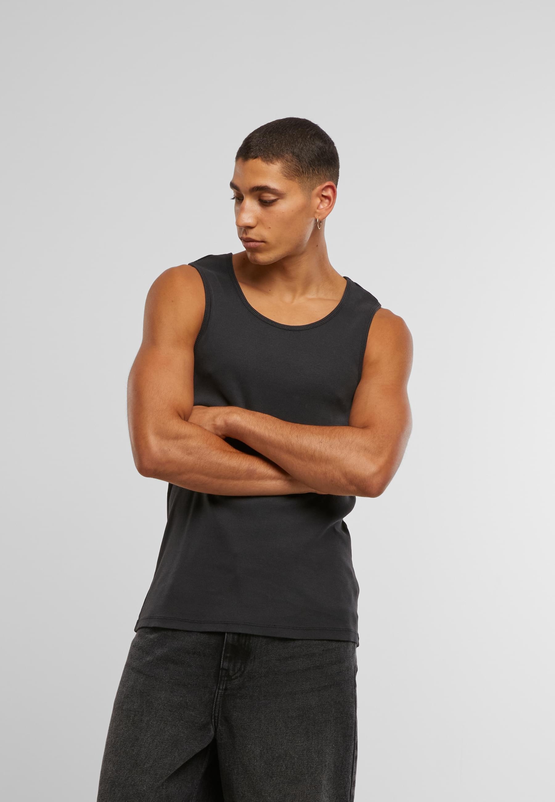 URBAN CLASSICS Tanktop »Urban Classics Washed Rib Tanktop«, (1 tlg.)