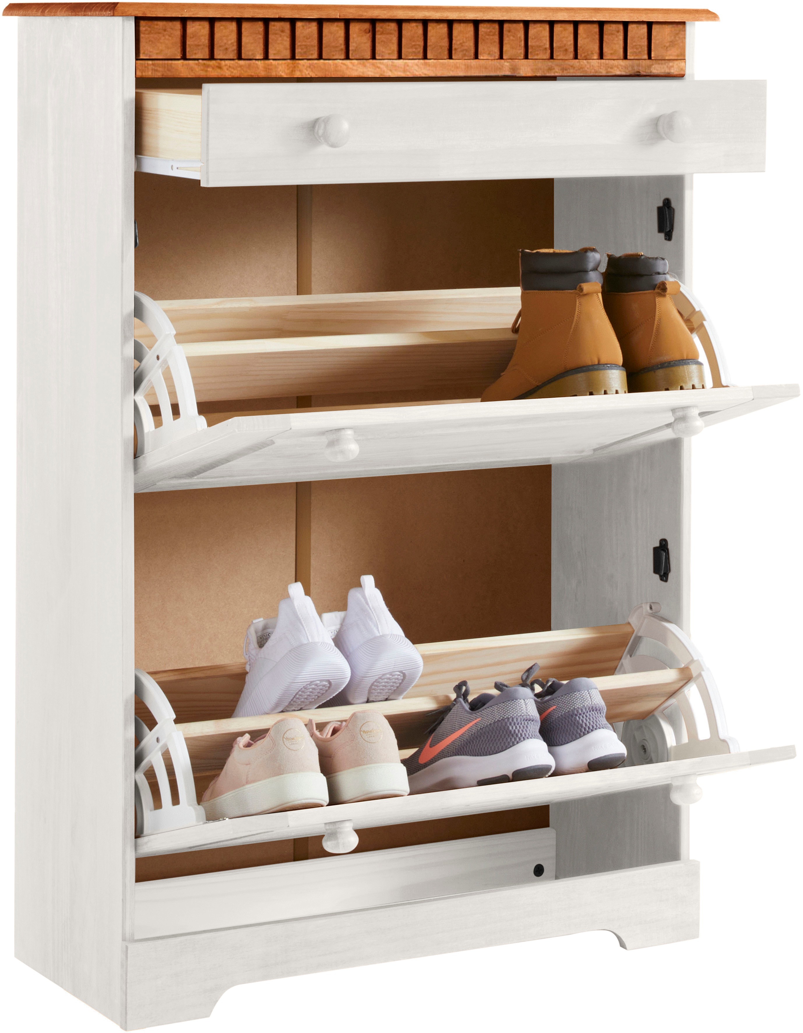 Thumbnail - OTTO home Schuhschrank "Lisa" mit 1 Schubkasten und 2 Klappen, Höhe 105 cm, Breite 75 cm