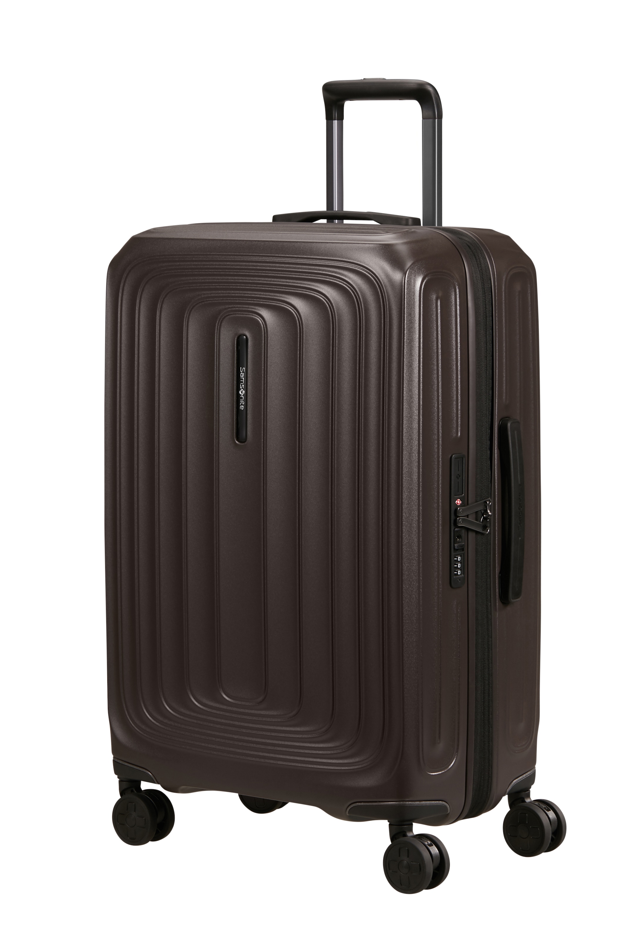 Samsonite "2WANDER" 80 l 4 Rollen aus robustem Polycarbonat, mit Adressetikett und Dehnfalte