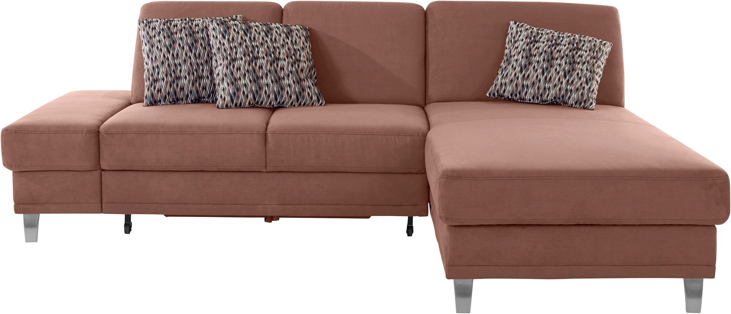 sit&more Ecksofa »Clio L-Form«, wahlweise mit Bettfunktion oder Vorziehsitz und Bettkasten, Federkern