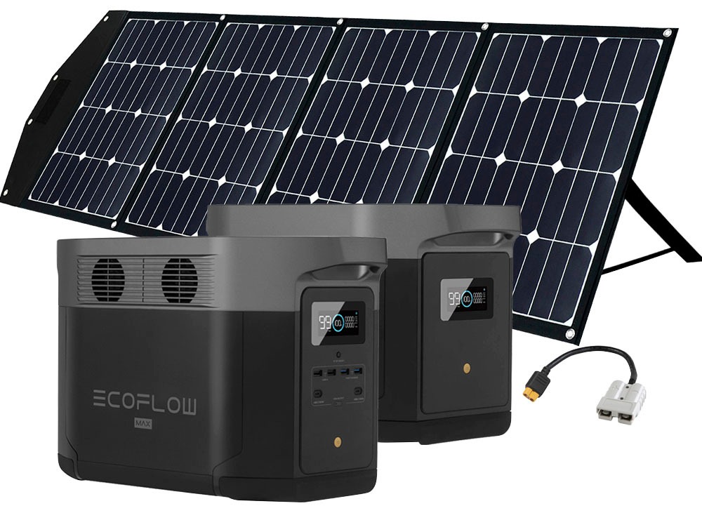 Ecoflow Solaranlage »Delta Max 1600 + 180W FSP-2 Offgridtec® Faltbares Solarmodul«, (Spar-Set), mit Delta Max Erweiterungsakku 2016Wh, Plug and play