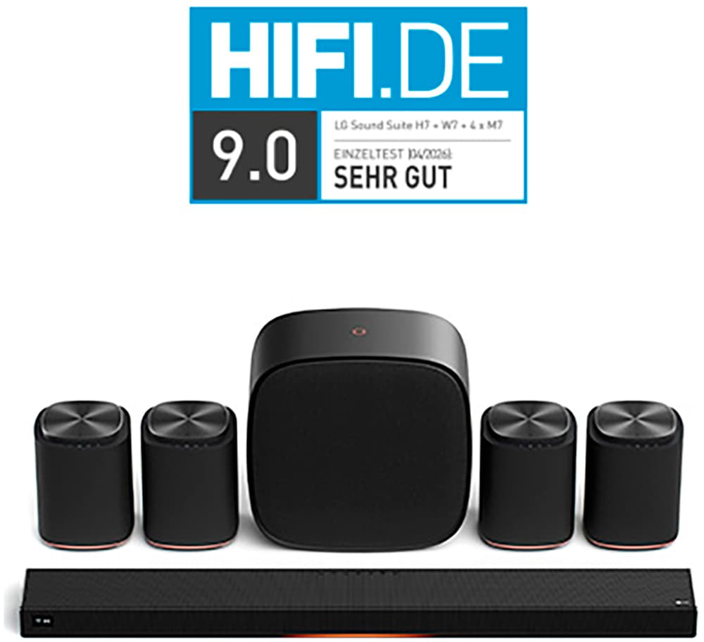 LG Lautsprecher »Sound Suite M7« 2.1 (Bluetooth | WLAN App-Steuerung | Kabelose TV-Verbindung 100 W) unterstützt Dolby Atmos FlexConnect-Technologie
