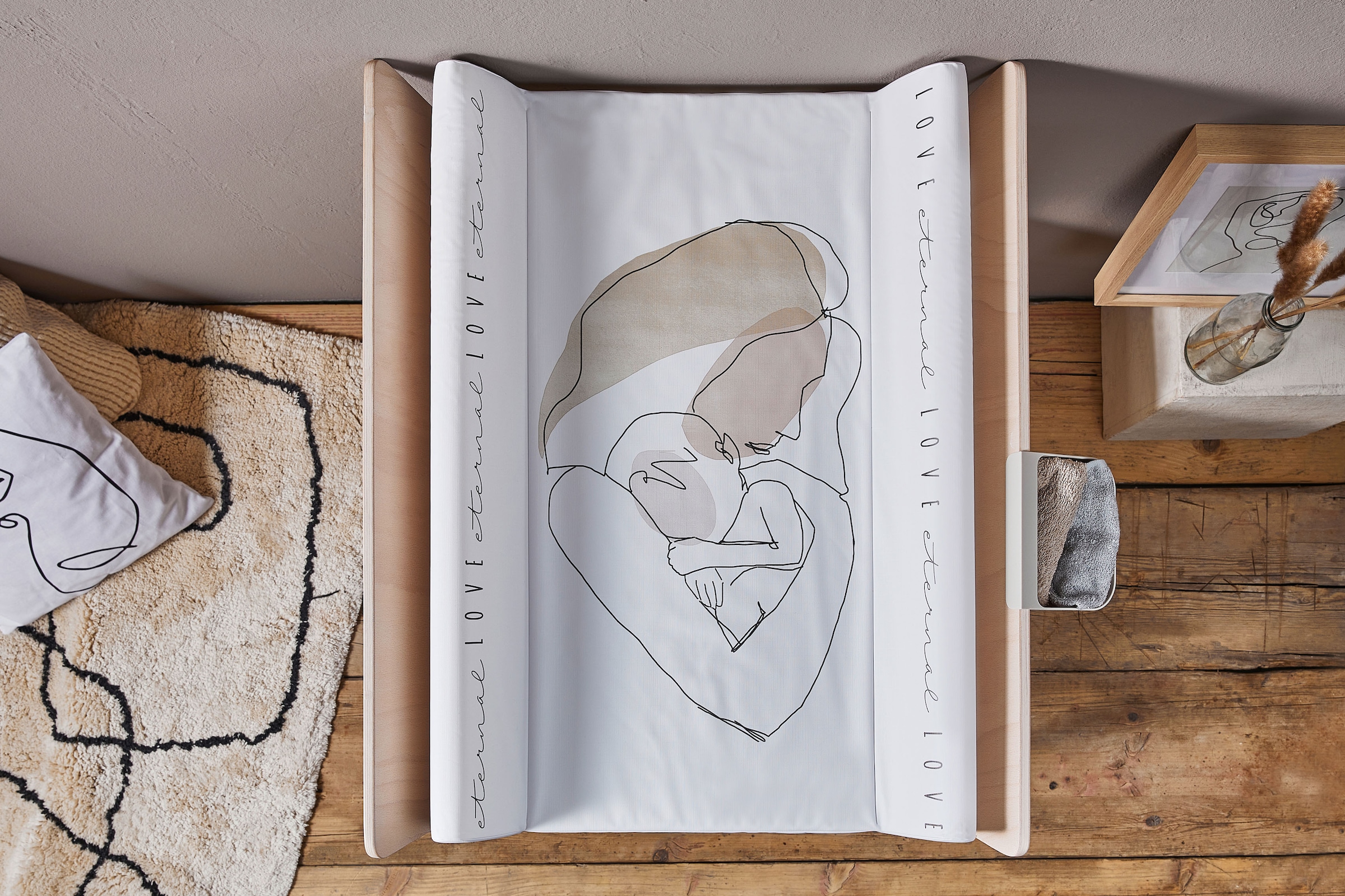 Rotho Babydesign Wickelauflage »Line-Art«, Keilform; Made in Europe