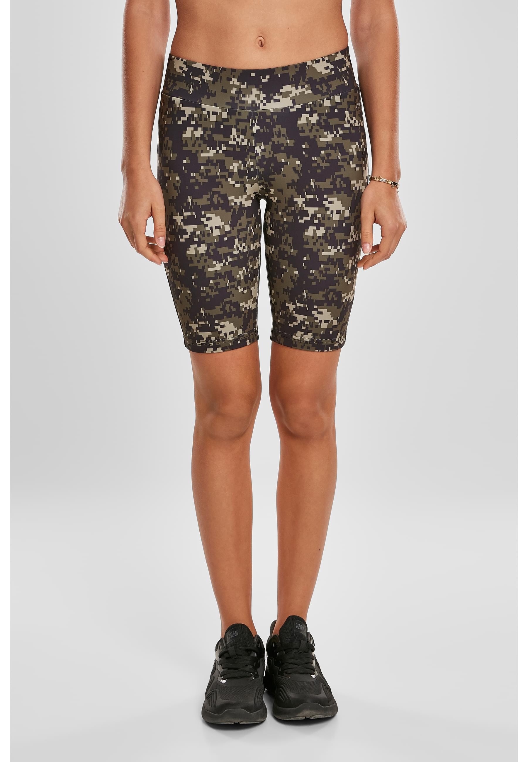 URBAN CLASSICS Stoffhose »Urban Classics Damen Ladies High Waist Camo Tech Cycle Shorts«, (1 tlg.)