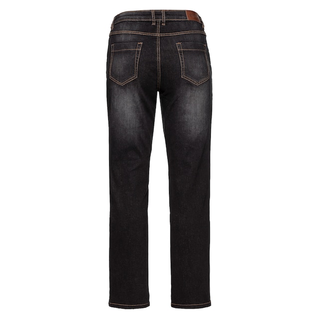 online »Große mit BAUR Sheego Stretch-Jeans Used-Effekten kaufen »Die Größen«, | Gerade«