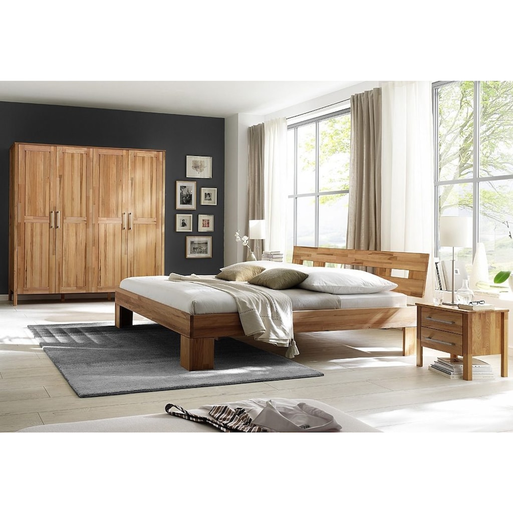 Home affaire Schlafzimmer-Set »Modesty I«, (Set, 4 St.), mit 4-türigem Schrank, wahlweise mit Spiegel