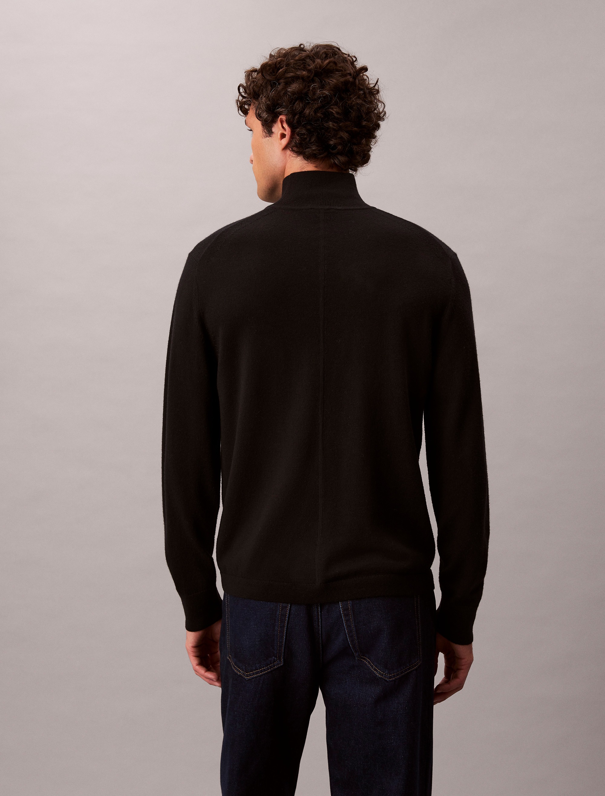 Calvin Klein Stehkragenpullover "LS MERINO MOCK NECK SWTR 14GG" Mit Rundhal günstig online kaufen