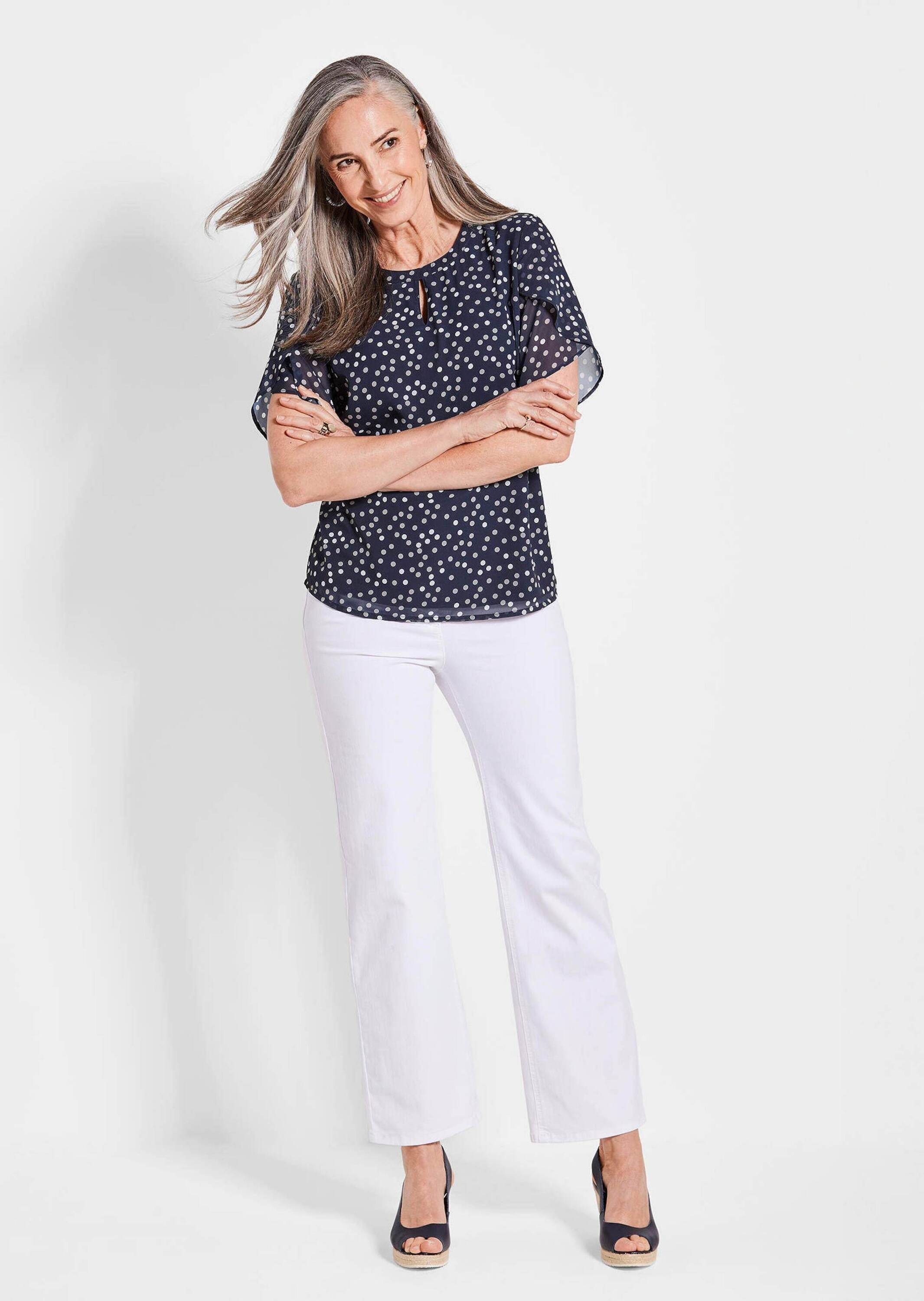 Goldner Chiffon Blouse Women's Blue 52 3