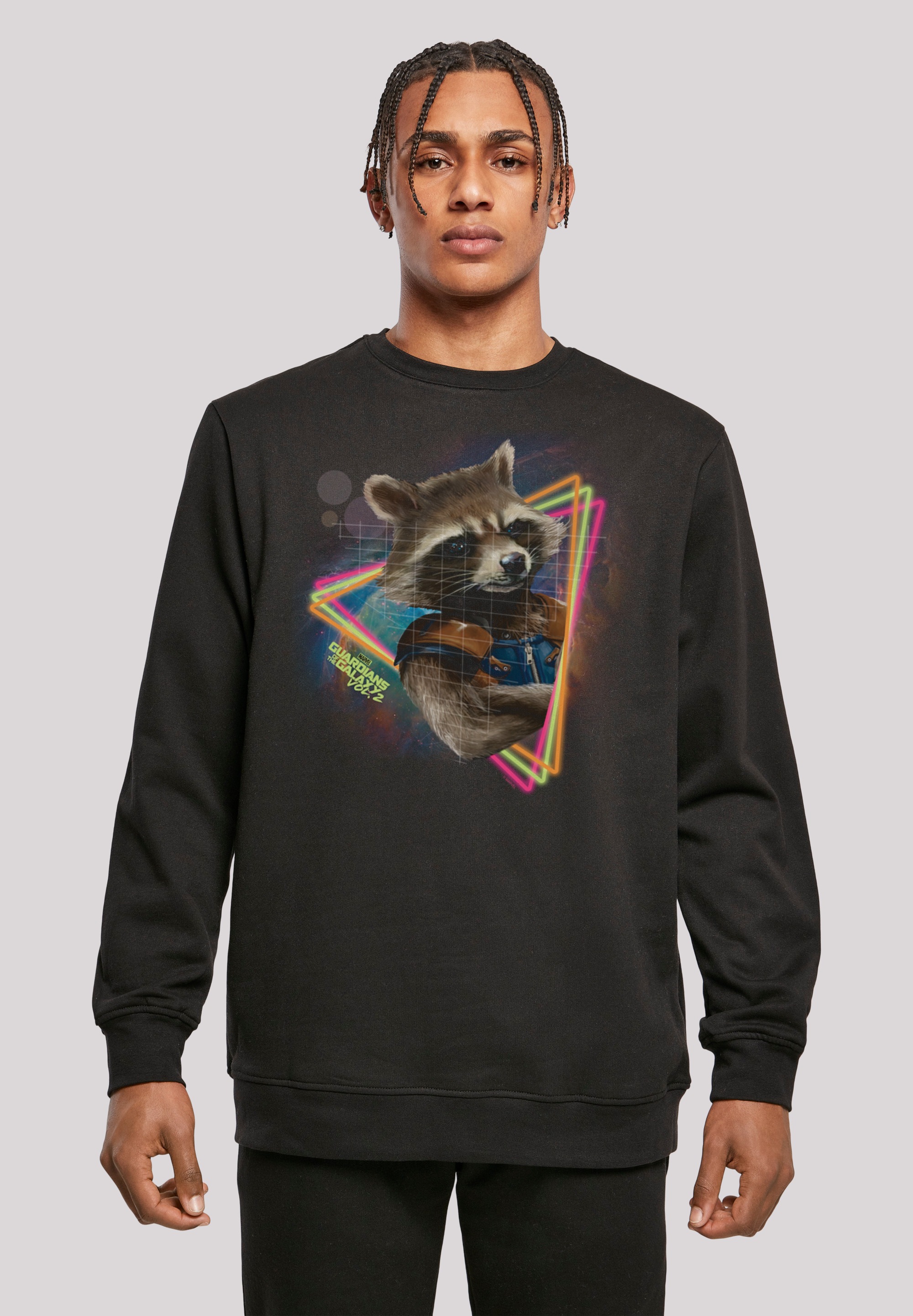 F4NT4STIC Sweatshirt "Marvel Guardians of the Galaxy Neon Rocket", Print