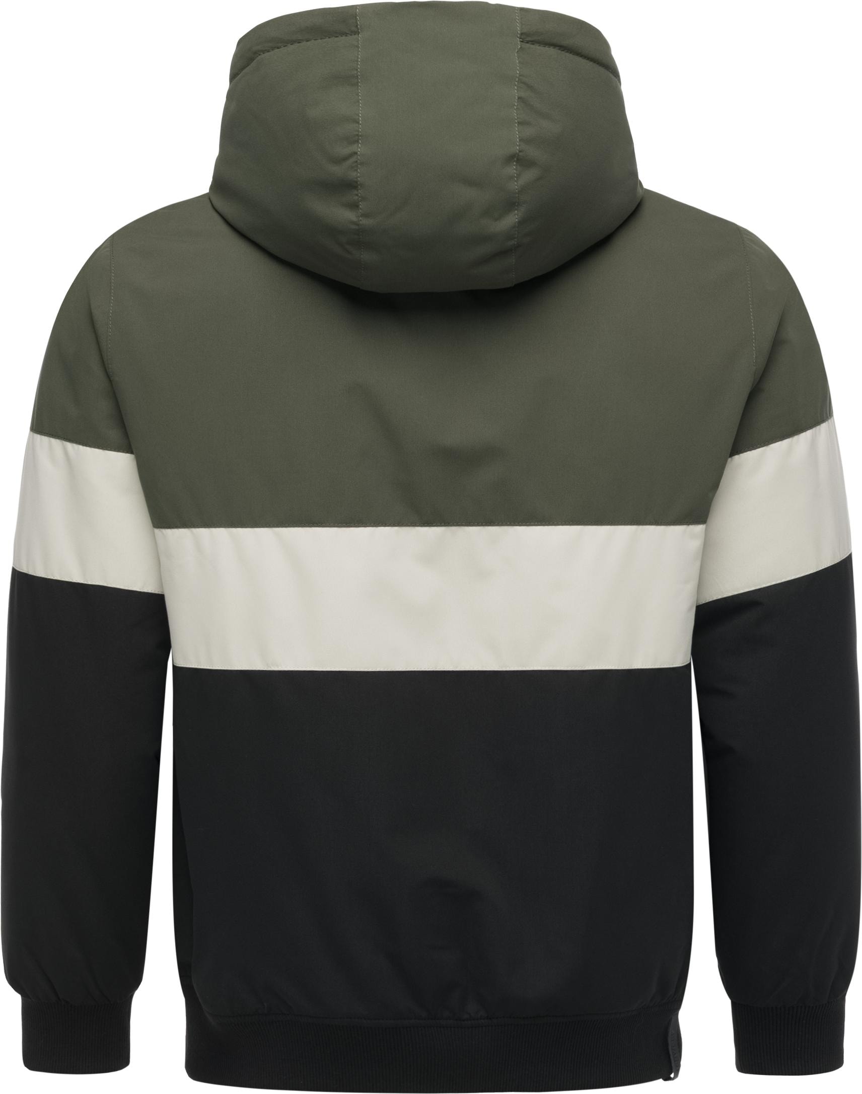 Ragwear Winterjacke »Jinig Warm YOUMODO«, mit Kapuze, Gefütterte Herren Colourblocking Bomberjacke mit Kapuze