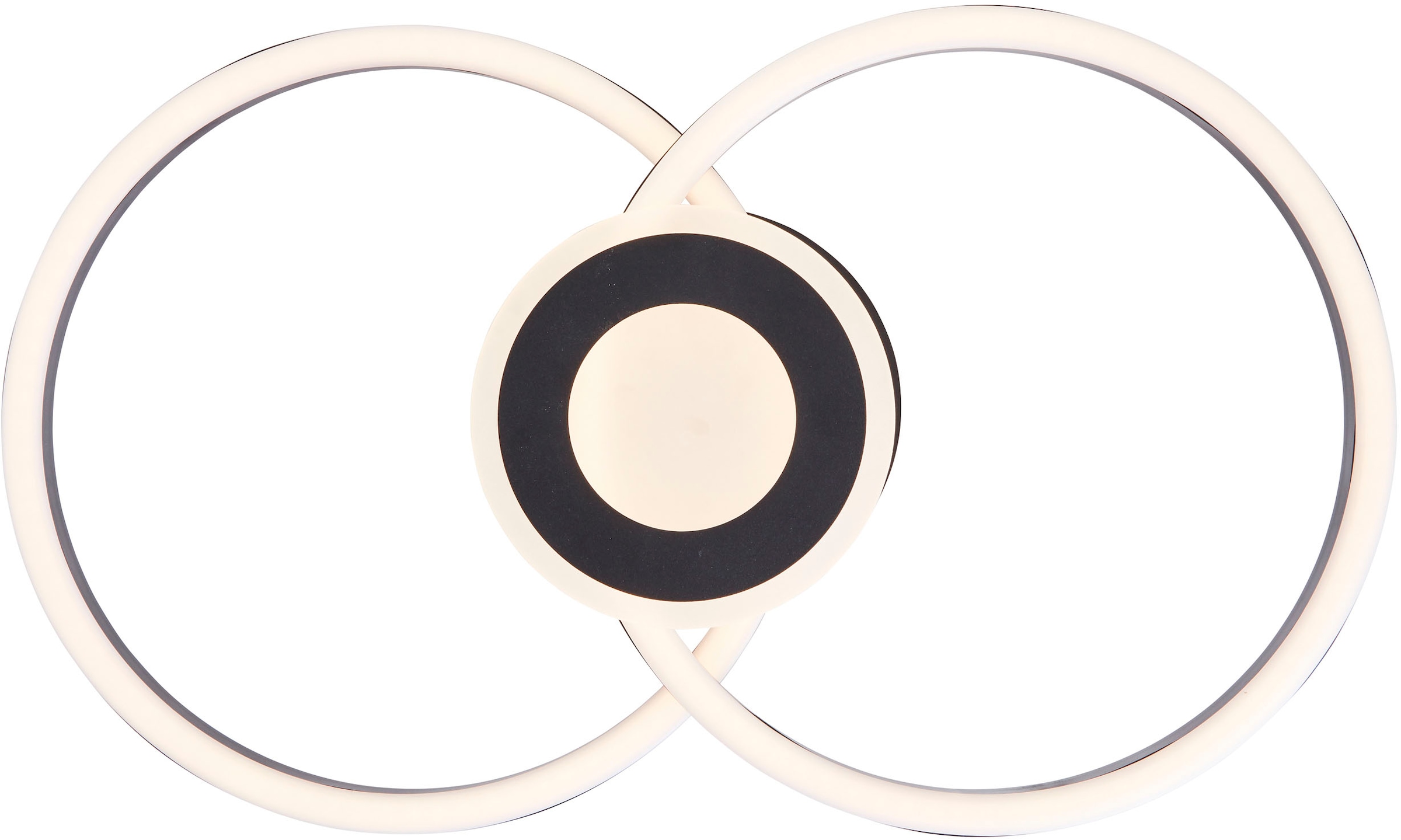 BreLight LED Deckenleuchte »Bray«, 30 x 52 cm, 2900 lm, 3000 K warmweiß, Metall, schwarz