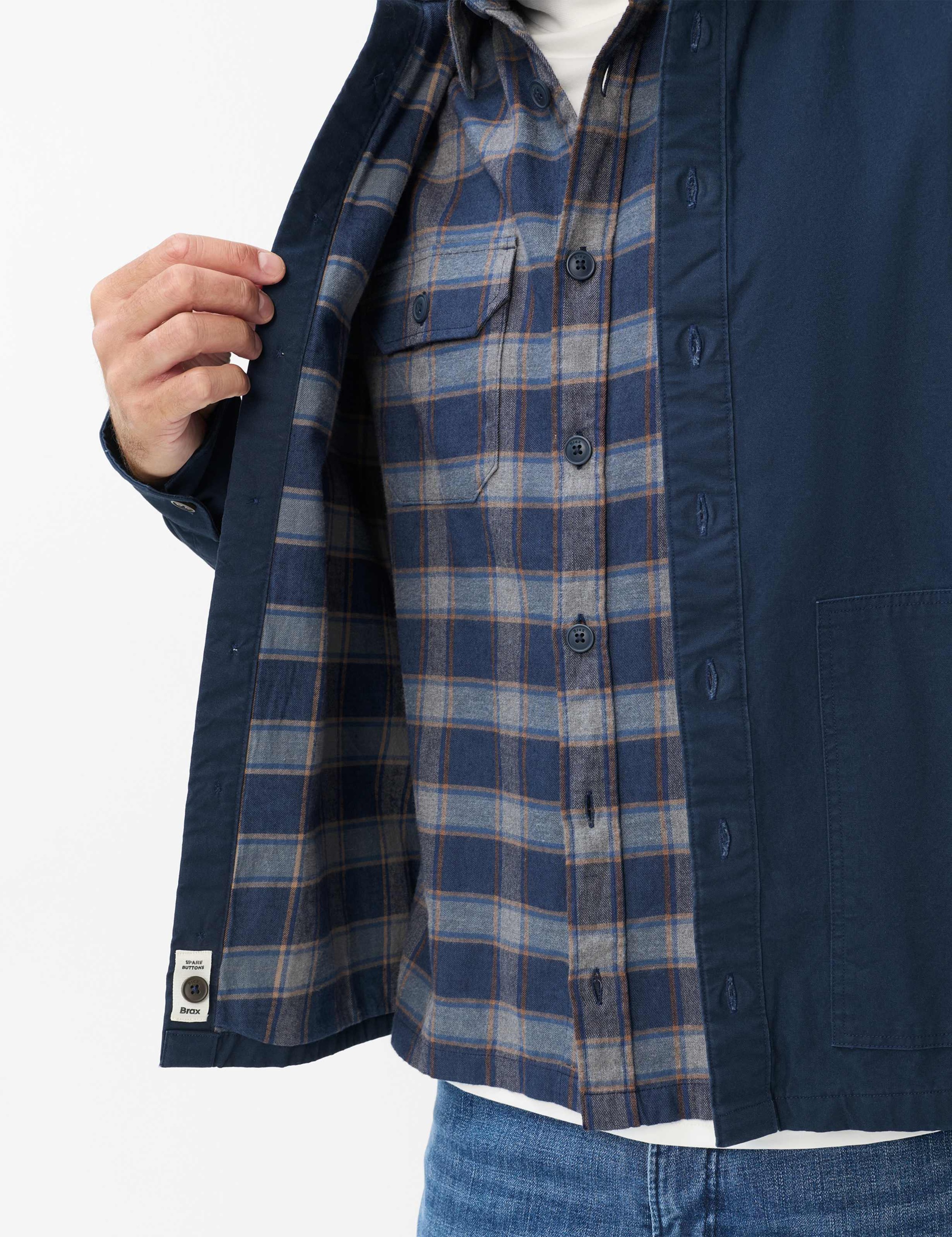 Brax Langarmhemd »Style KAY« Overshirt aus reiner Baumwolle
