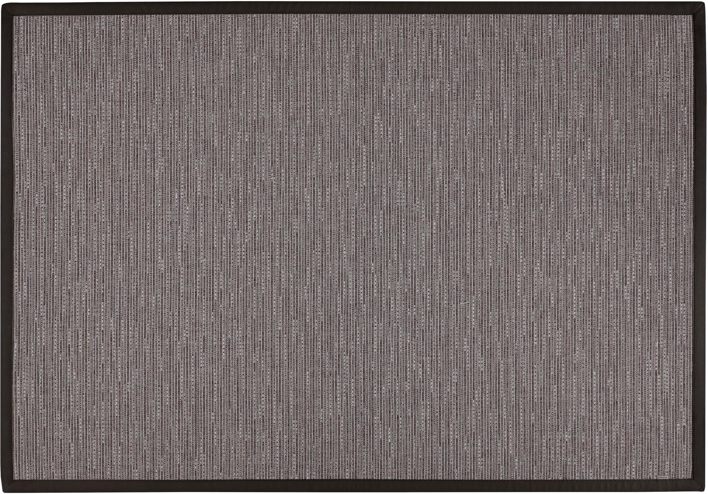 Teppich DEKOWE "Naturino Effekt", grau (anthrazit), B:200cm H:8mm L:290cm, Kunstfaser, Teppiche, Teppich, Flachgewebe, Sisal-Optik, mit Bordüre, In- und Outdoor geeignet