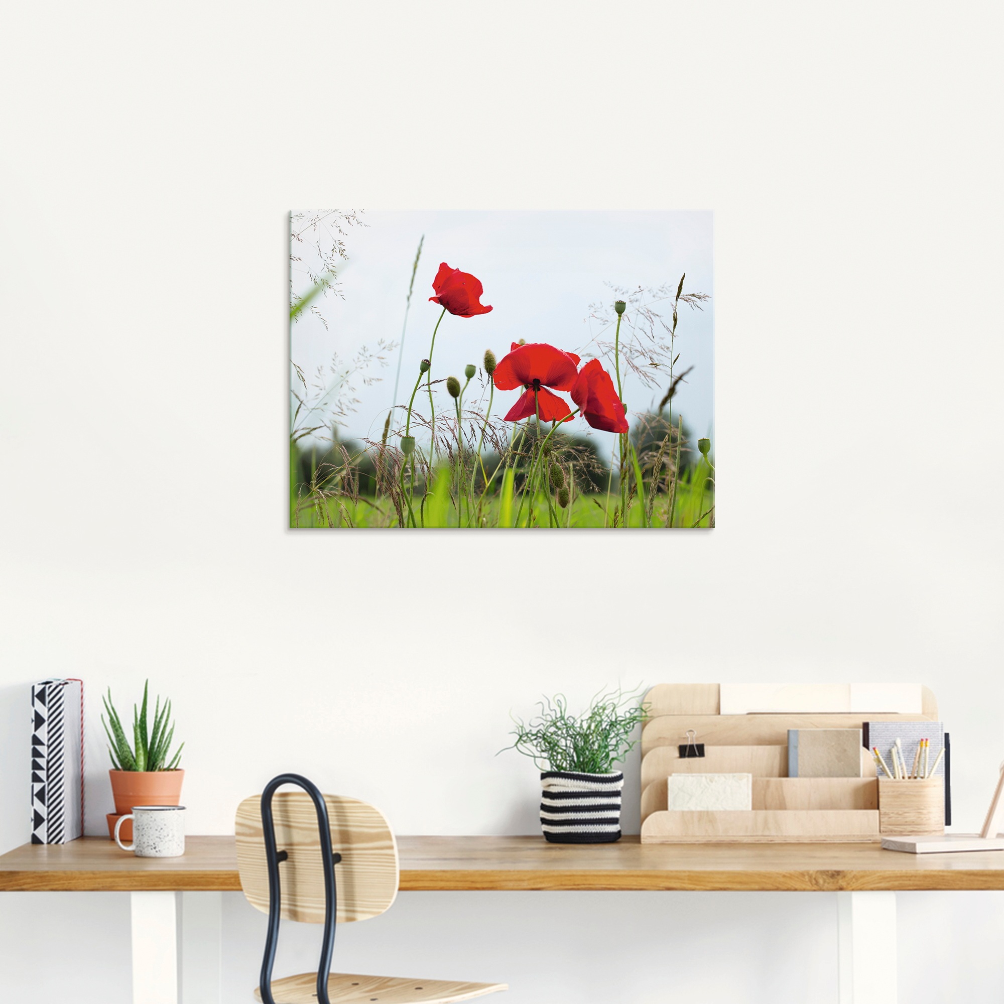 Artland Glasbild »Mohnblumen I«, Blumen, (1 St.), in verschiedenen Größen