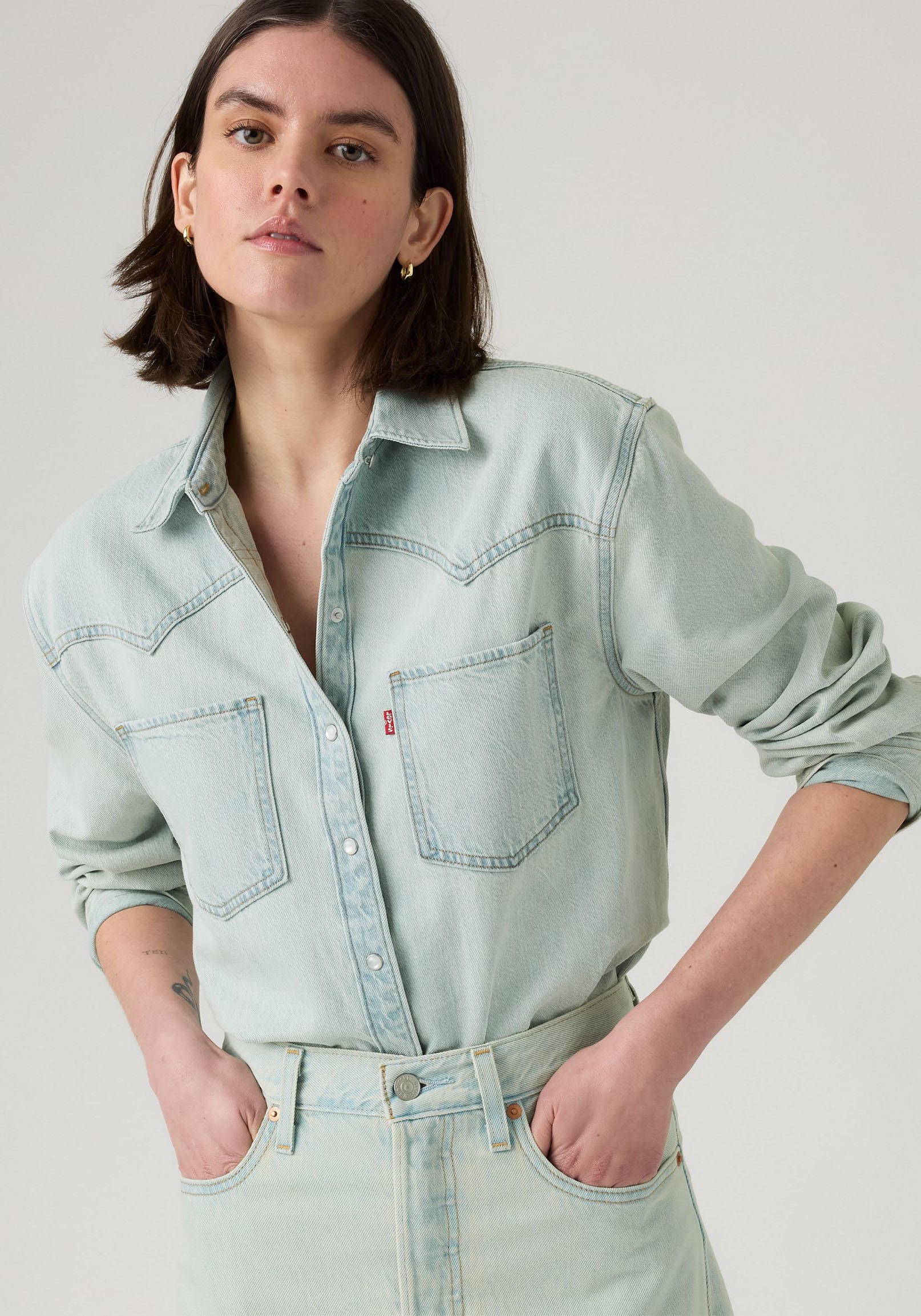 Levis Jeansbluse "TEODORA WESTERN SHIRT", mit Druckknöpfen günstig online kaufen